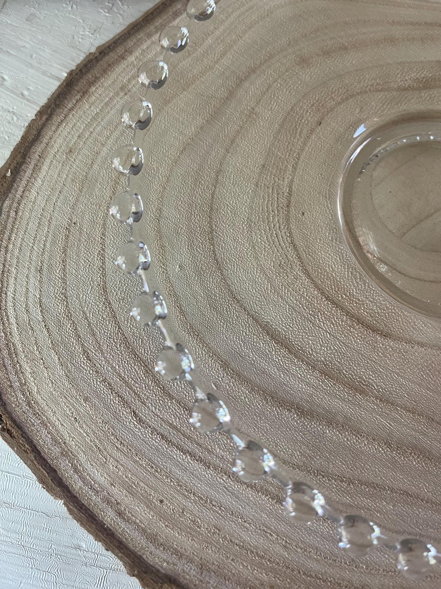 Vintage Candlewick Salad Plate Vintage Glass Plate Hobnail Beaded Edge Glass Plate Imperial Glass 7 Inch Salad Plate Housewarming Gift