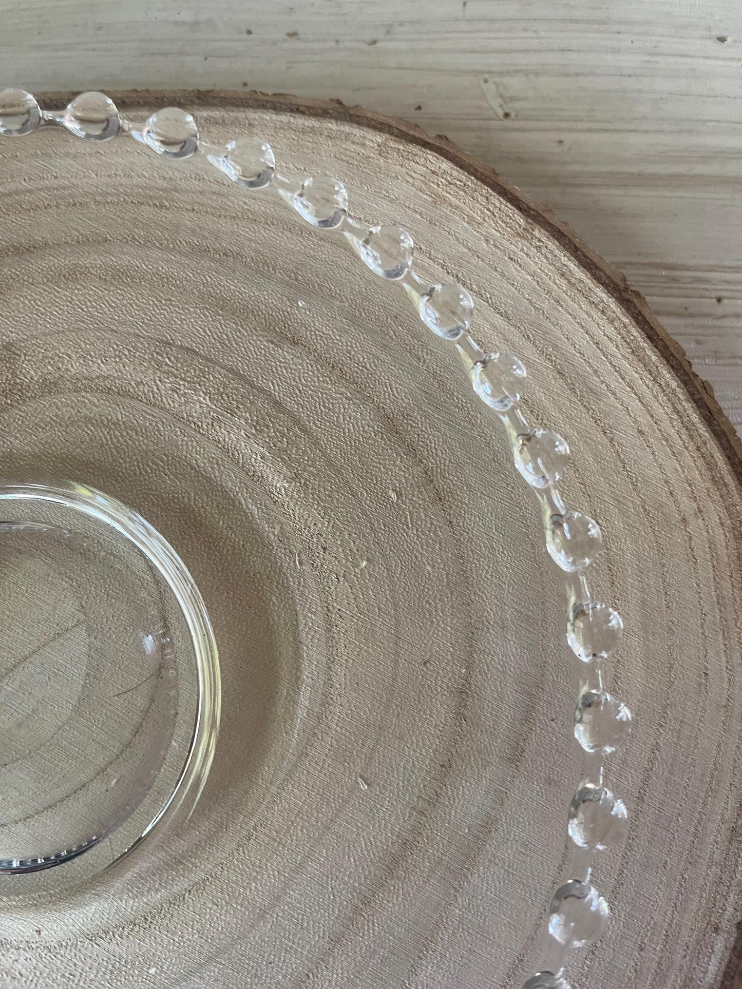 Vintage Candlewick Salad Plate Vintage Glass Plate Hobnail Beaded Edge Glass Plate Imperial Glass 7 Inch Salad Plate Housewarming Gift