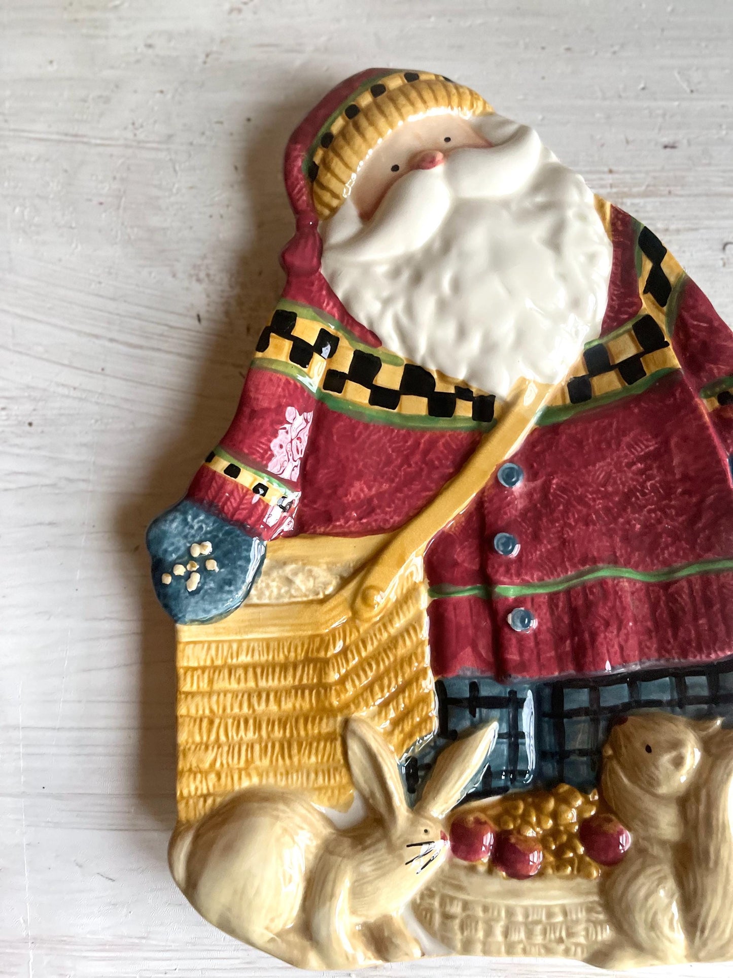 Vintage Santa Cookie Platter | Sakura Santa Cookie Plate | Christmas Plates | Vintage Christmas | Sakura Santa Cookie Platter | Sakura