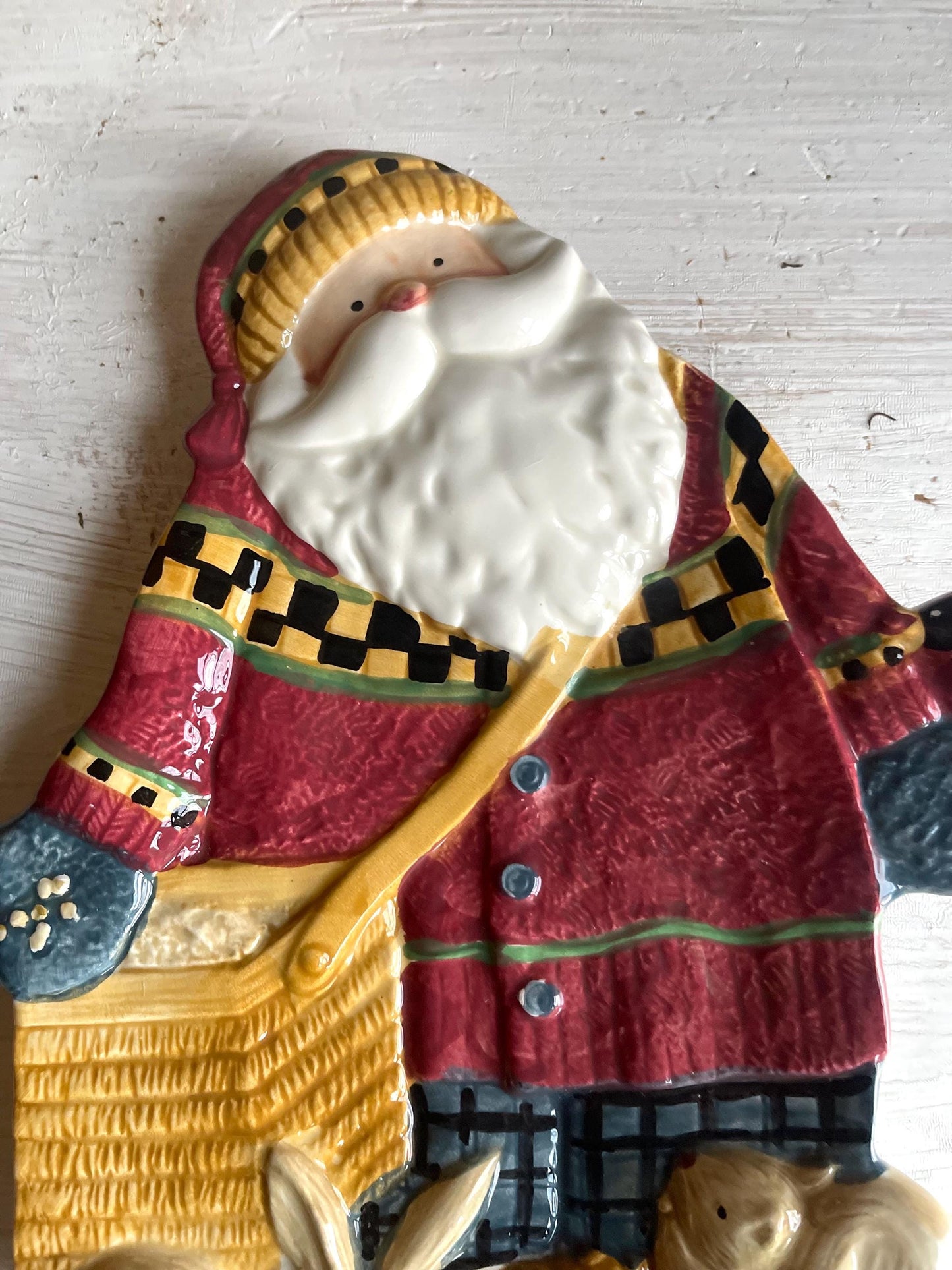 Vintage Santa Cookie Platter | Sakura Santa Cookie Plate | Christmas Plates | Vintage Christmas | Sakura Santa Cookie Platter | Sakura