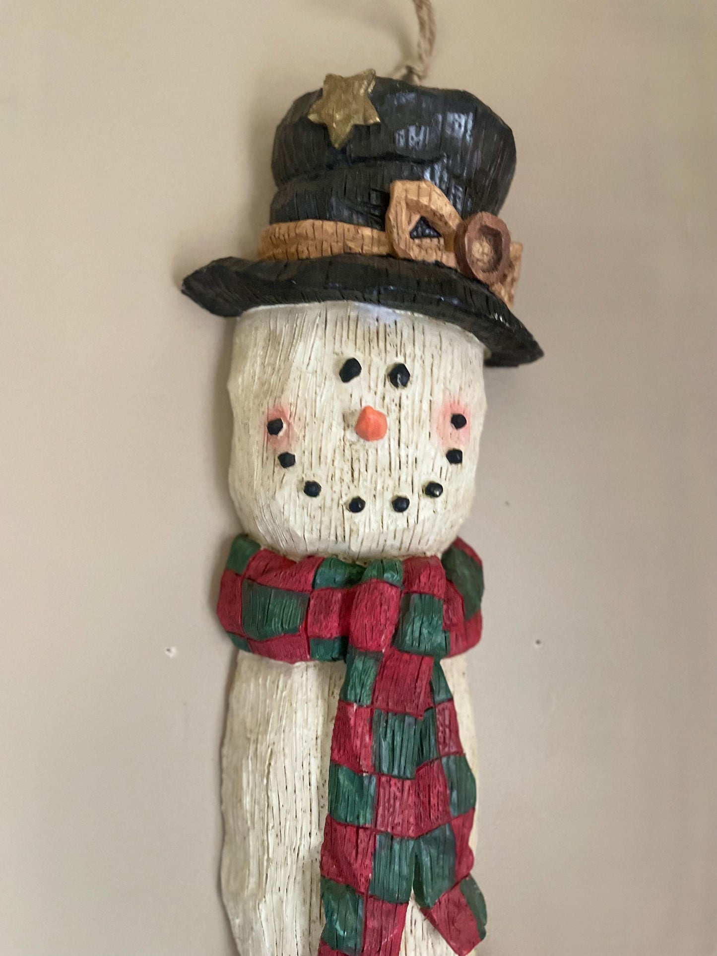 Snowman Wall Hanging | Vintage Snowman | Snowman Decor | Vintage Christmas | Vintage Winter Decor