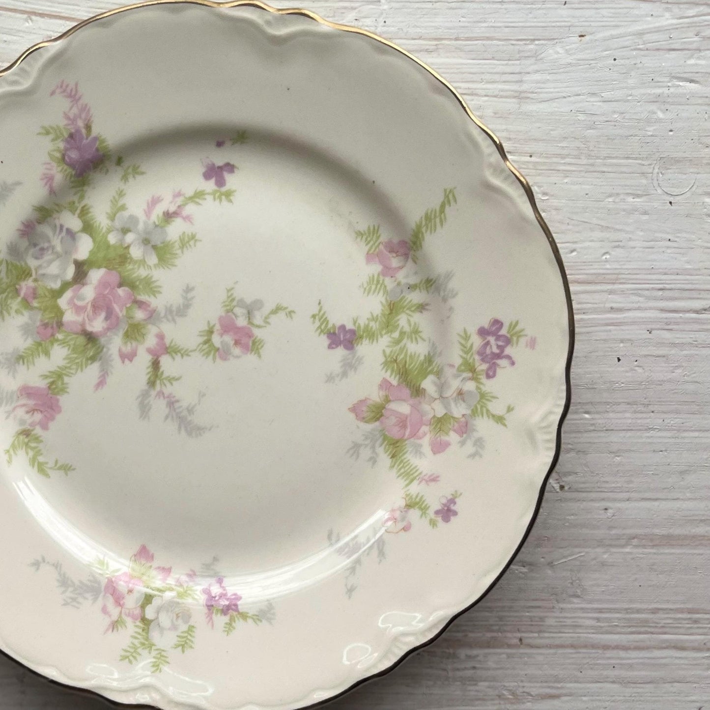 Homer Laughlin China Jean Pattern Plates | Laughlin Jean Dinner Plates | Vintage Floral Plates | Homer Laughlin Jean Salad Plates