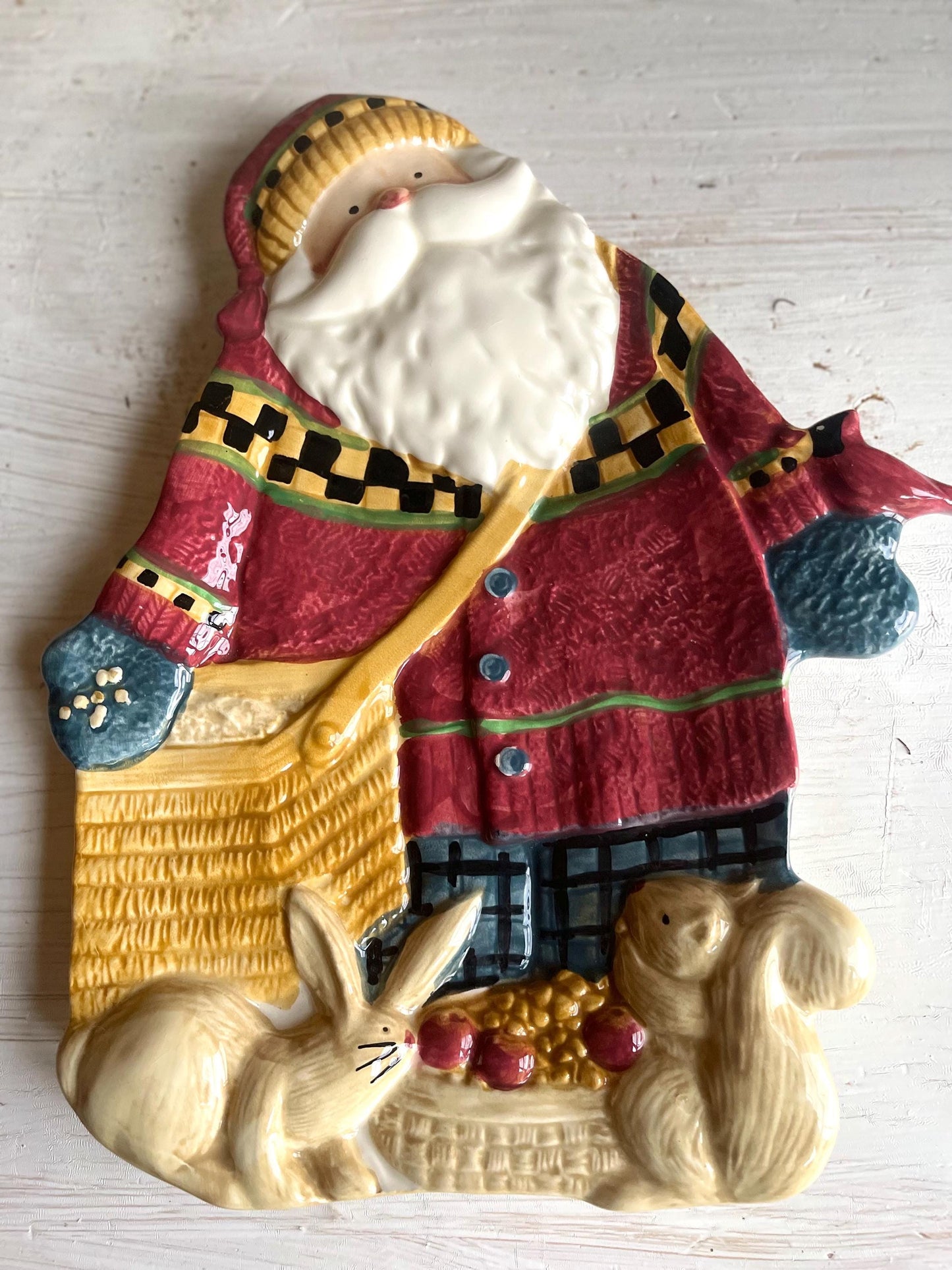 Vintage Santa Cookie Platter | Sakura Santa Cookie Plate | Christmas Plates | Vintage Christmas | Sakura Santa Cookie Platter | Sakura
