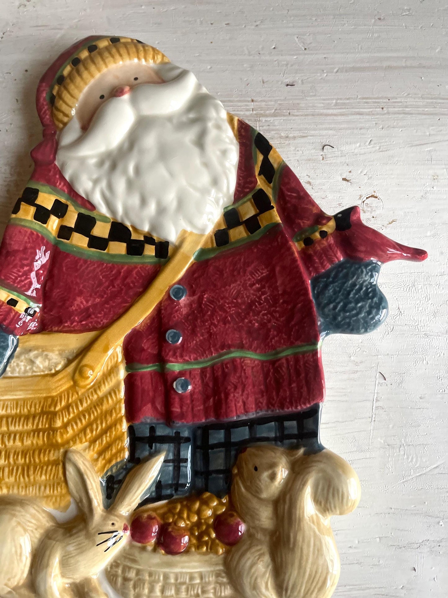 Vintage Santa Cookie Platter | Sakura Santa Cookie Plate | Christmas Plates | Vintage Christmas | Sakura Santa Cookie Platter | Sakura