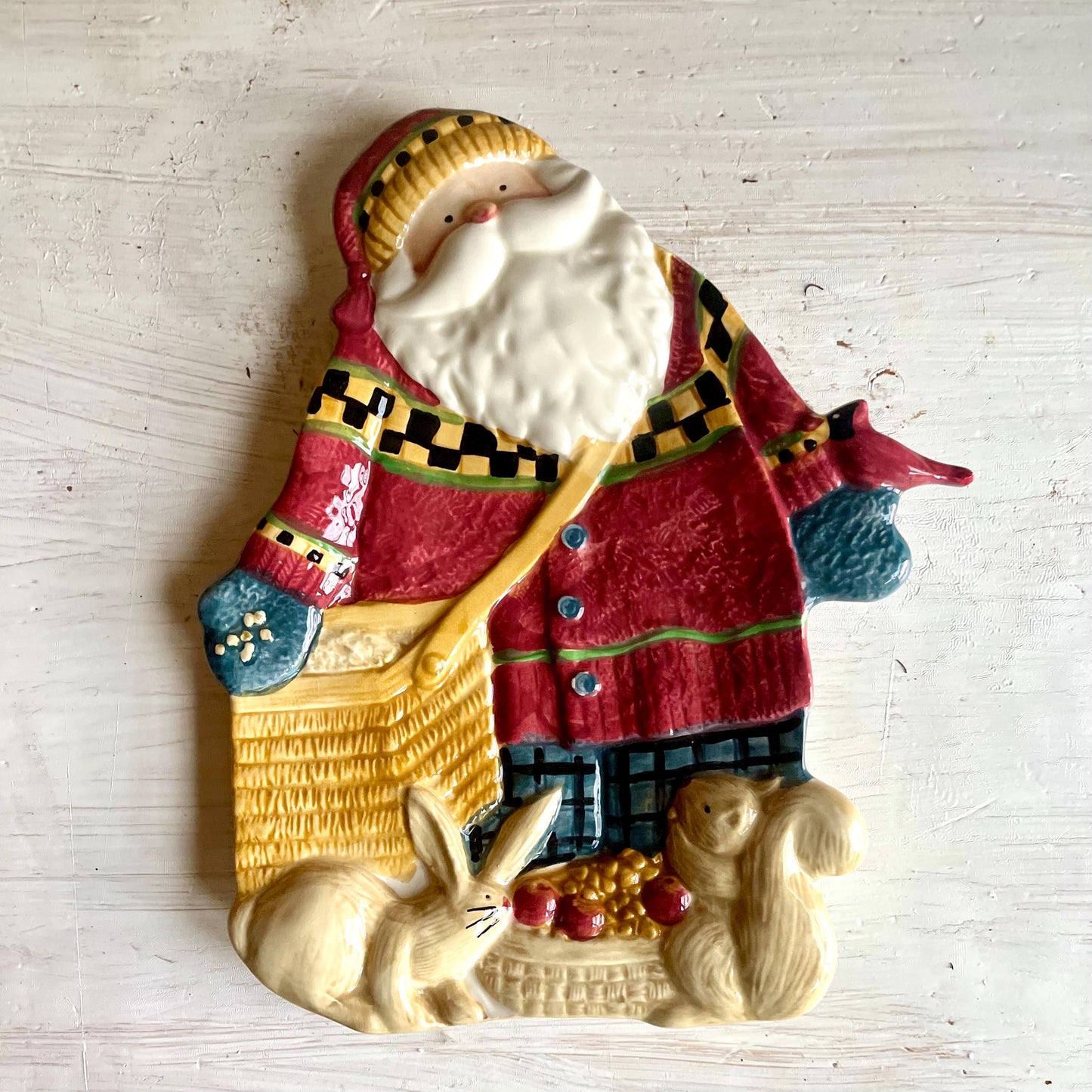 Vintage Santa Cookie Platter | Sakura Santa Cookie Plate | Christmas Plates | Vintage Christmas | Sakura Santa Cookie Platter | Sakura