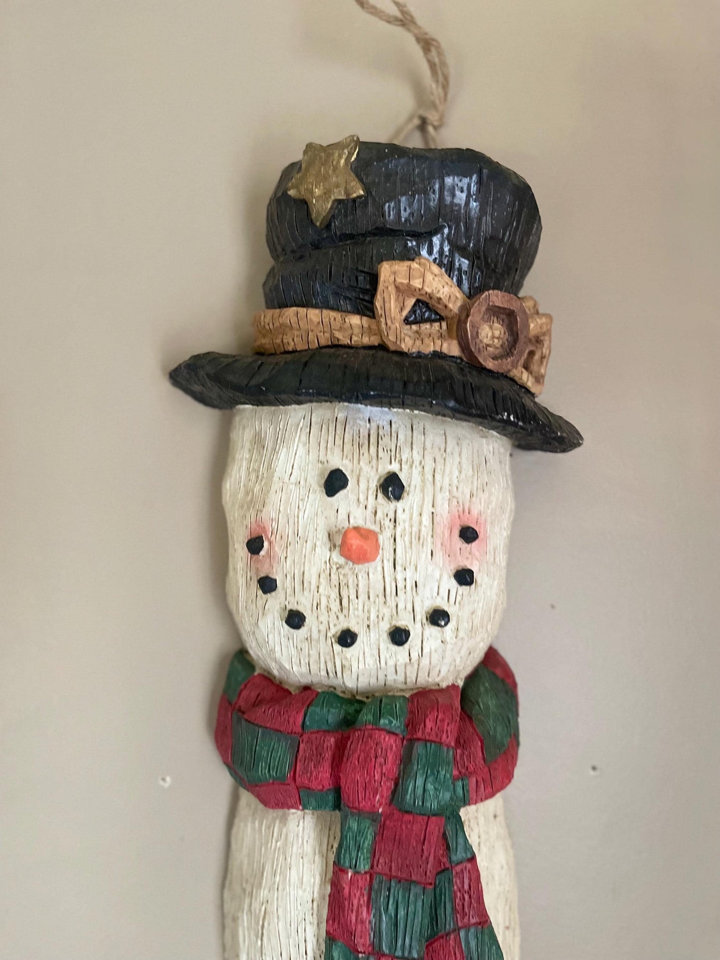Snowman Wall Hanging | Vintage Snowman | Snowman Decor | Vintage Christmas | Vintage Winter Decor