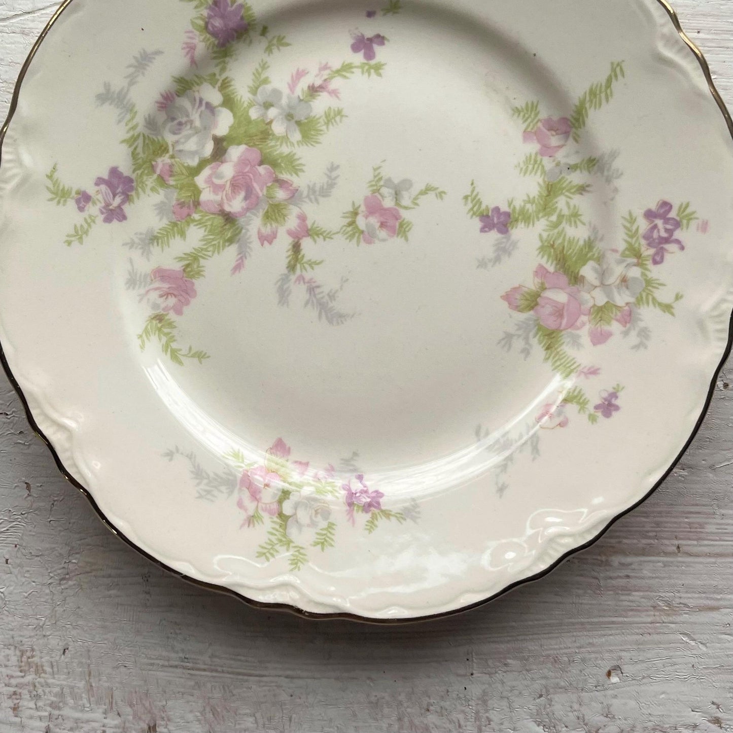 Homer Laughlin China Jean Pattern Plates | Laughlin Jean Dinner Plates | Vintage Floral Plates | Homer Laughlin Jean Salad Plates