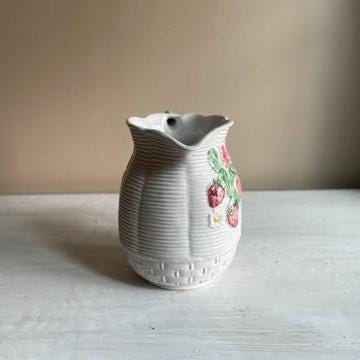 Vintage Blue Ridge Southern Pottery Pitcher - Rose Marie Pattern (1940s) - Hand Painted French Provincial - Vintage Pitcher - Floral Vase