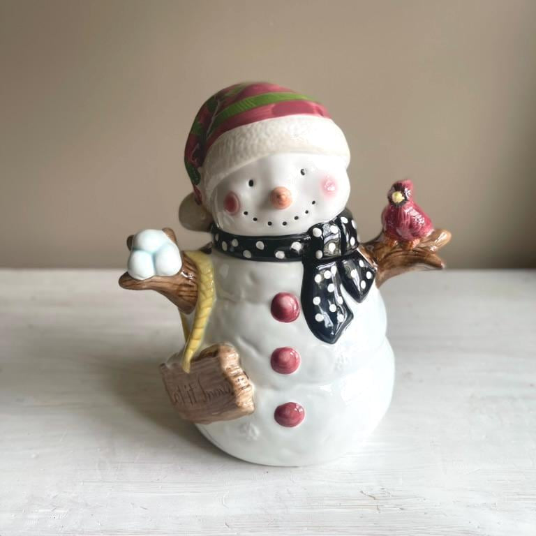 Vintage Snowman Cookie Jar | Christmas Cookie Jar | Vintage Christmas | Snowman Cookie Jar | Vintage Christmas Cookie Jar | Holiday Decor