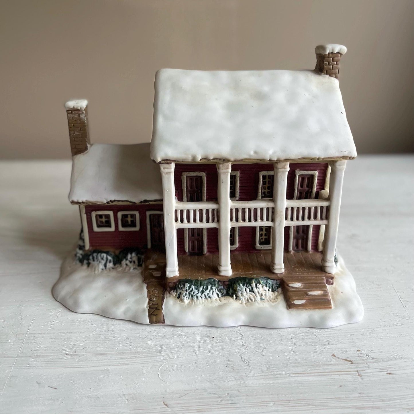 Currier & Ives Museum of New York City The Snow Storm | Vintage Christmas Village | Lighted Ceramic Christmas Village House