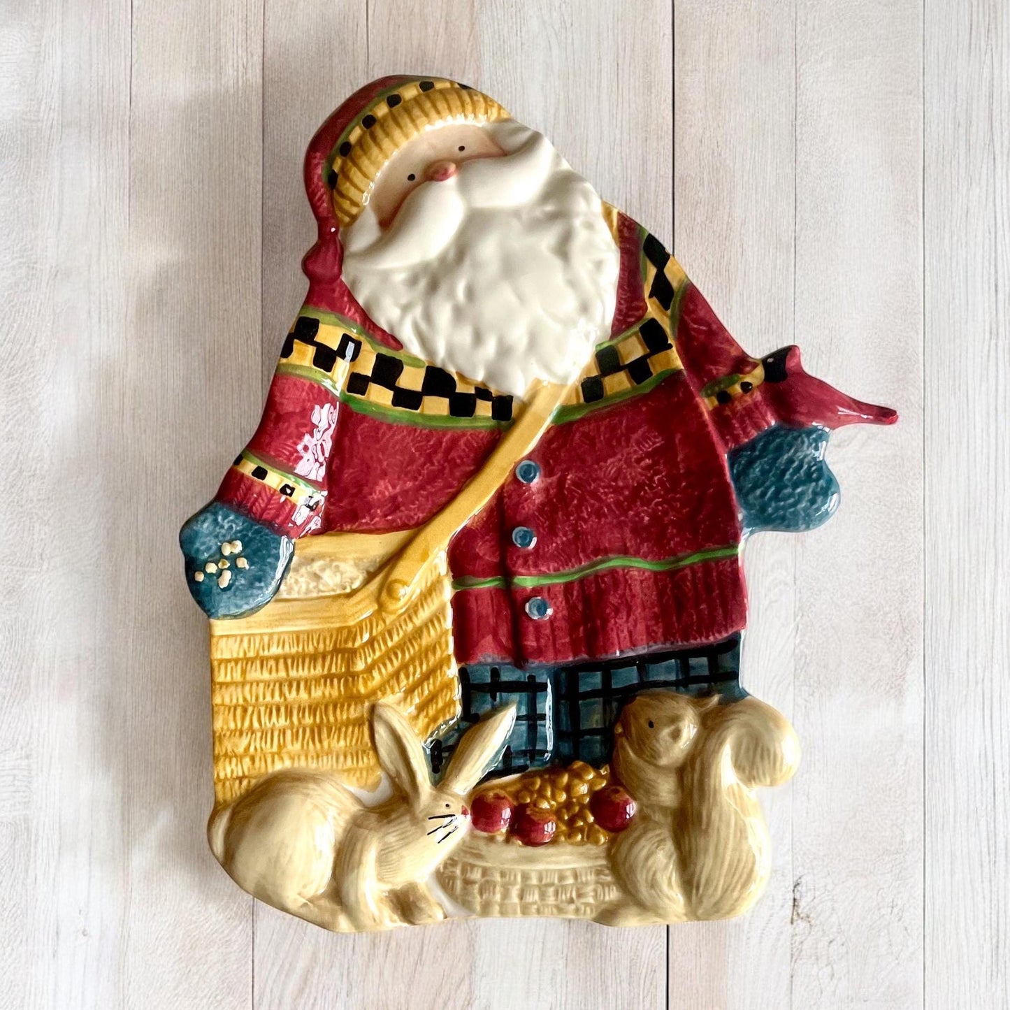 Vintage Santa Cookie Platter | Sakura Santa Cookie Plate | Christmas Plates | Vintage Christmas | Sakura Santa Cookie Platter | Sakura