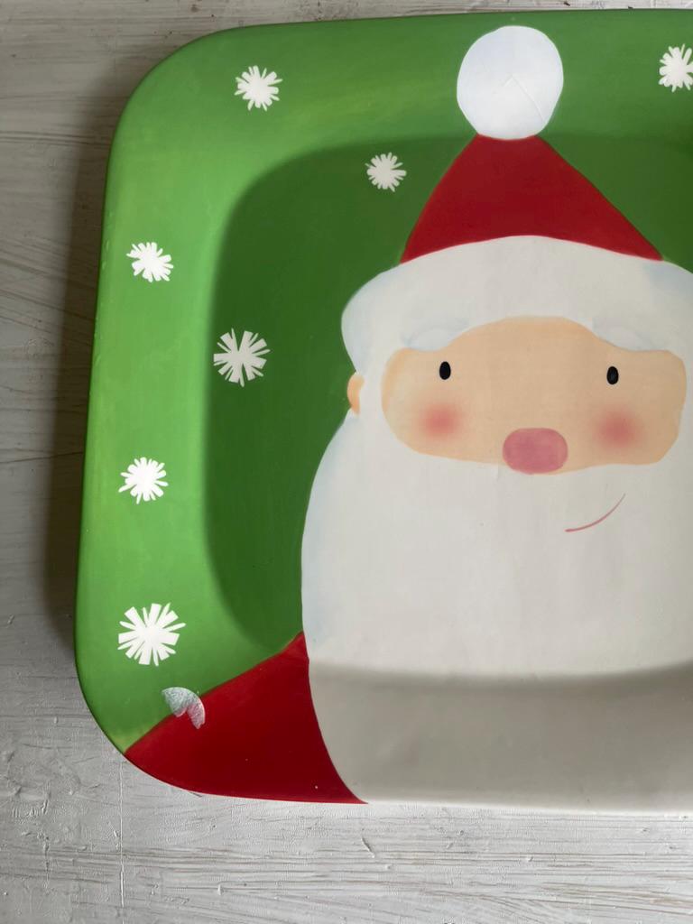 Vintage Santa Cookie Plate | Santa Cookie Plate | Christmas Plates | Vintage Christmas | Santa Cookie Platter | Santa & Co Plate