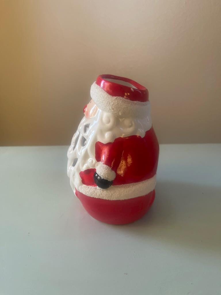 Vintage Santa Tea Light | Vintage Christmas | Christmas Tea Light Candle Holder | Santa Candle Holder