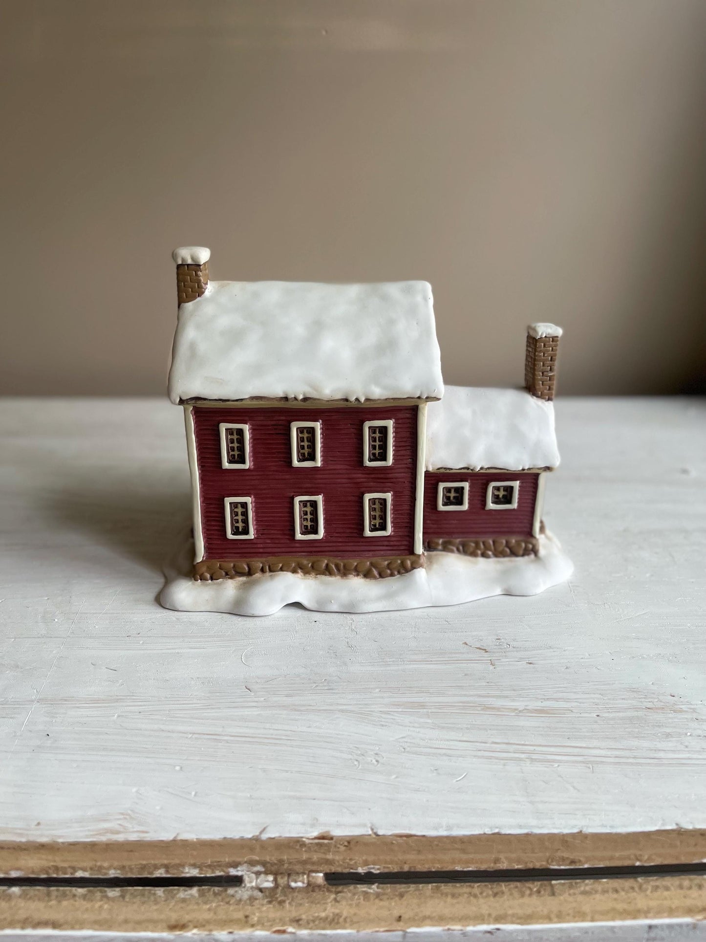 Currier & Ives Museum of New York City The Snow Storm | Vintage Christmas Village | Lighted Ceramic Christmas Village House