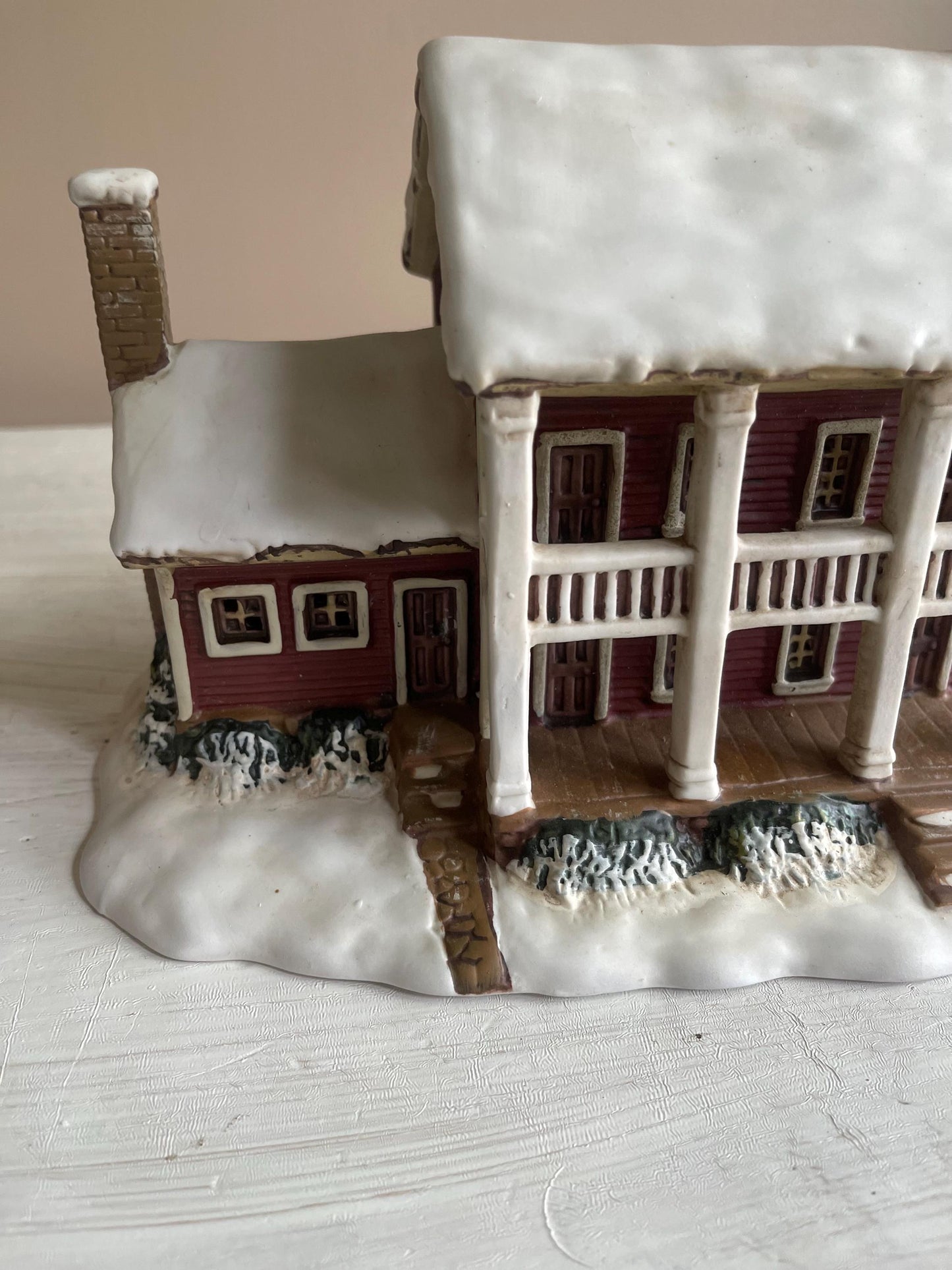 Currier & Ives Museum of New York City The Snow Storm | Vintage Christmas Village | Lighted Ceramic Christmas Village House