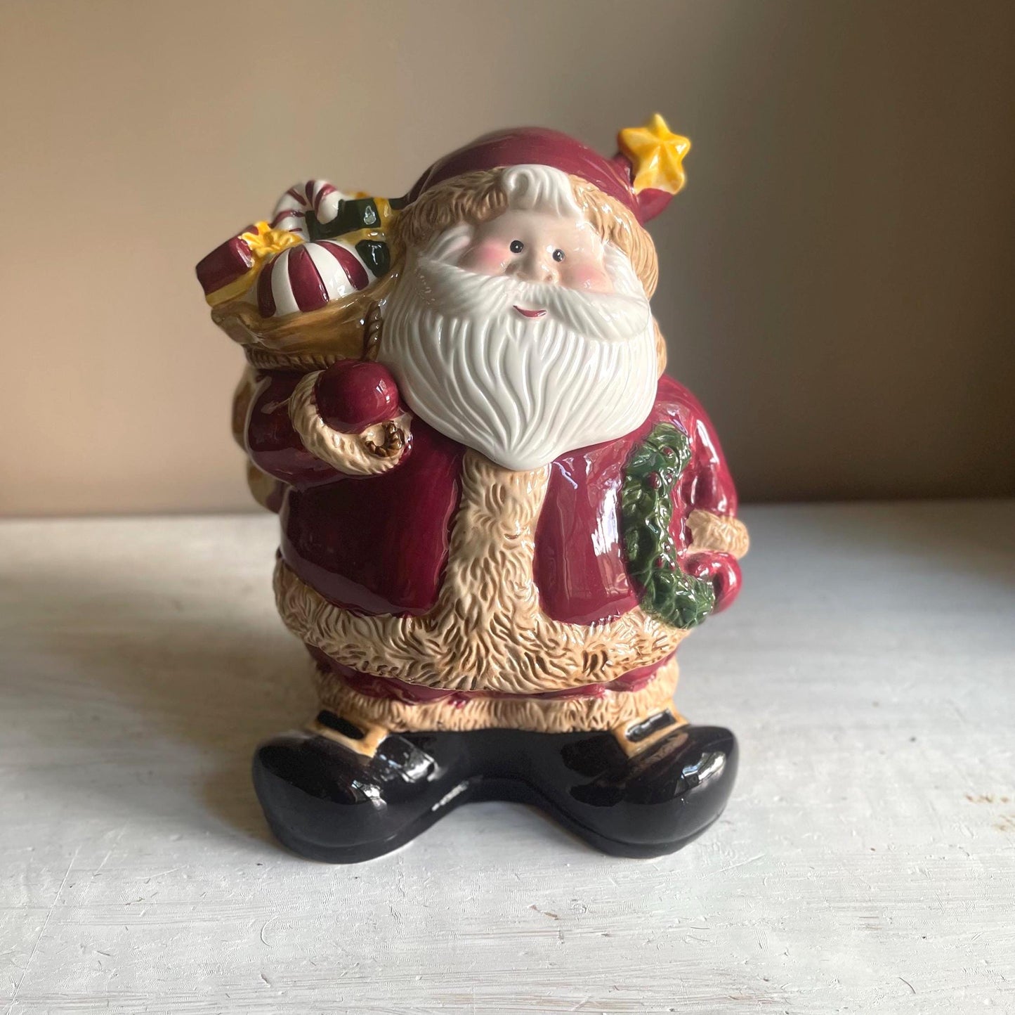 Vintage Santa Claus Cookie Jar | Christmas Cookie Jar | Vintage Christmas | Santa Cookie Jar | Vintage Christmas Cookie Jar | Holiday Decor