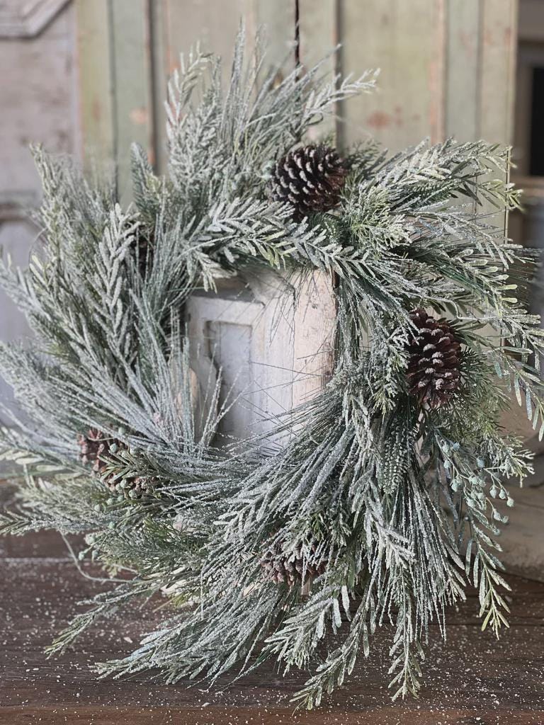 Artificial Fir Pine Wreath - 24 Inch Winter Wreath