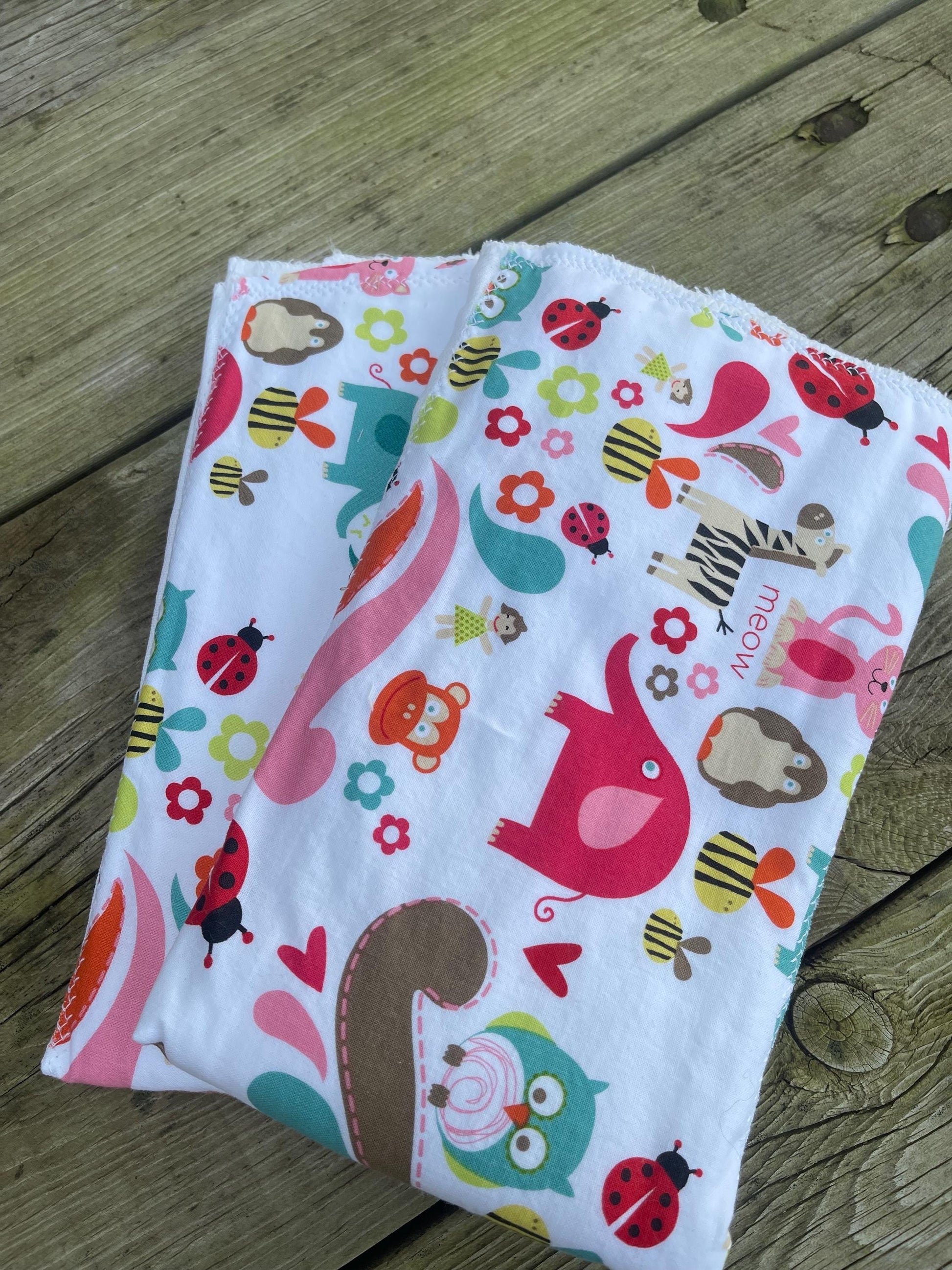 Baby Girl Burp Cloths | Thick Burp Cloth | Baby Gift | Baby Shower Gift | Best Baby Burp Cloth | Set of 2 Burp Cloths | Baby Girl Gifts