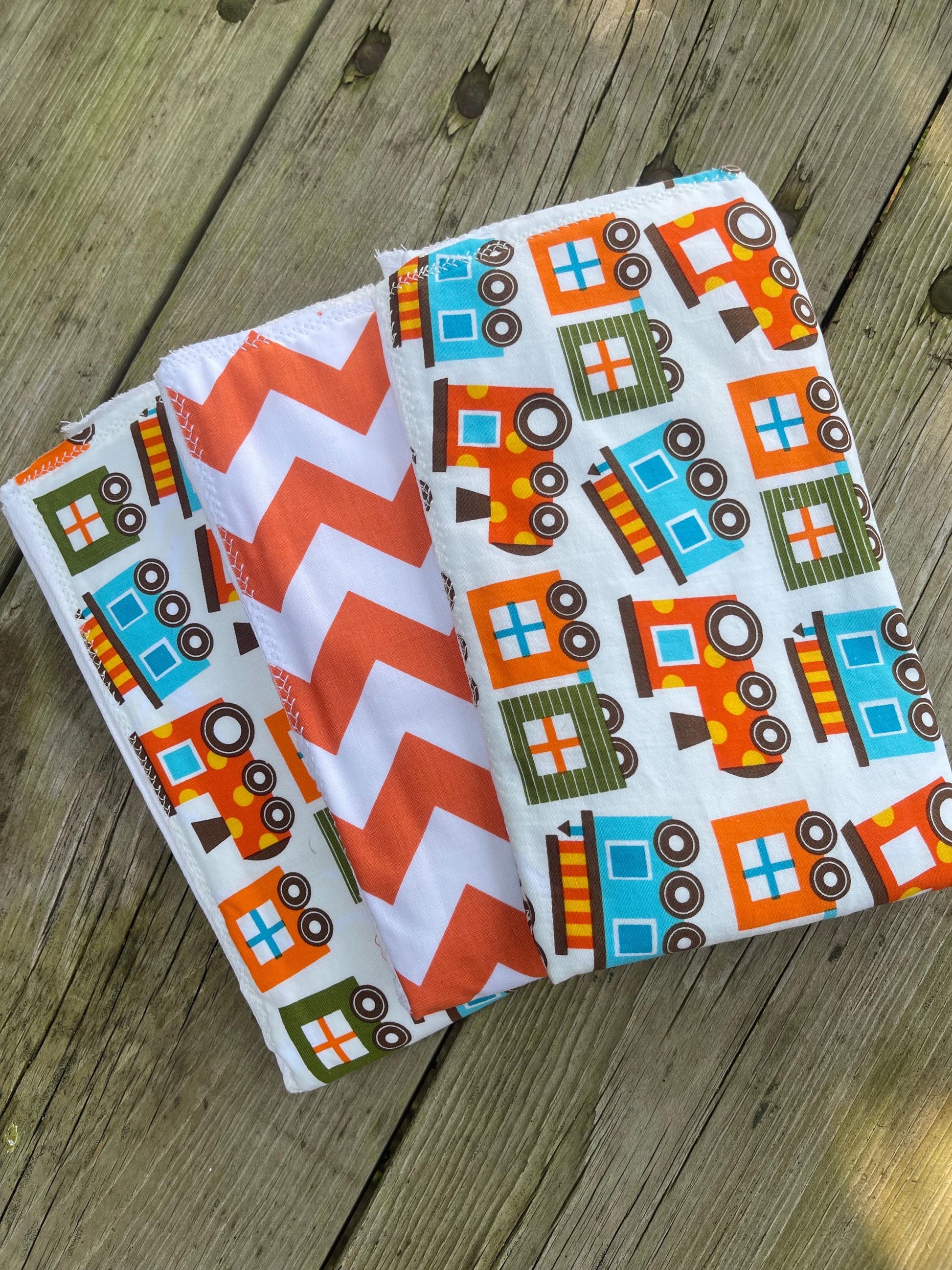 Baby Boy Burp Cloths | Thick Burp Cloth | Baby Gift | Baby Shower Gift | Best Baby Burp Cloth | Set of Three Burp Cloths | Baby Boy Gifts