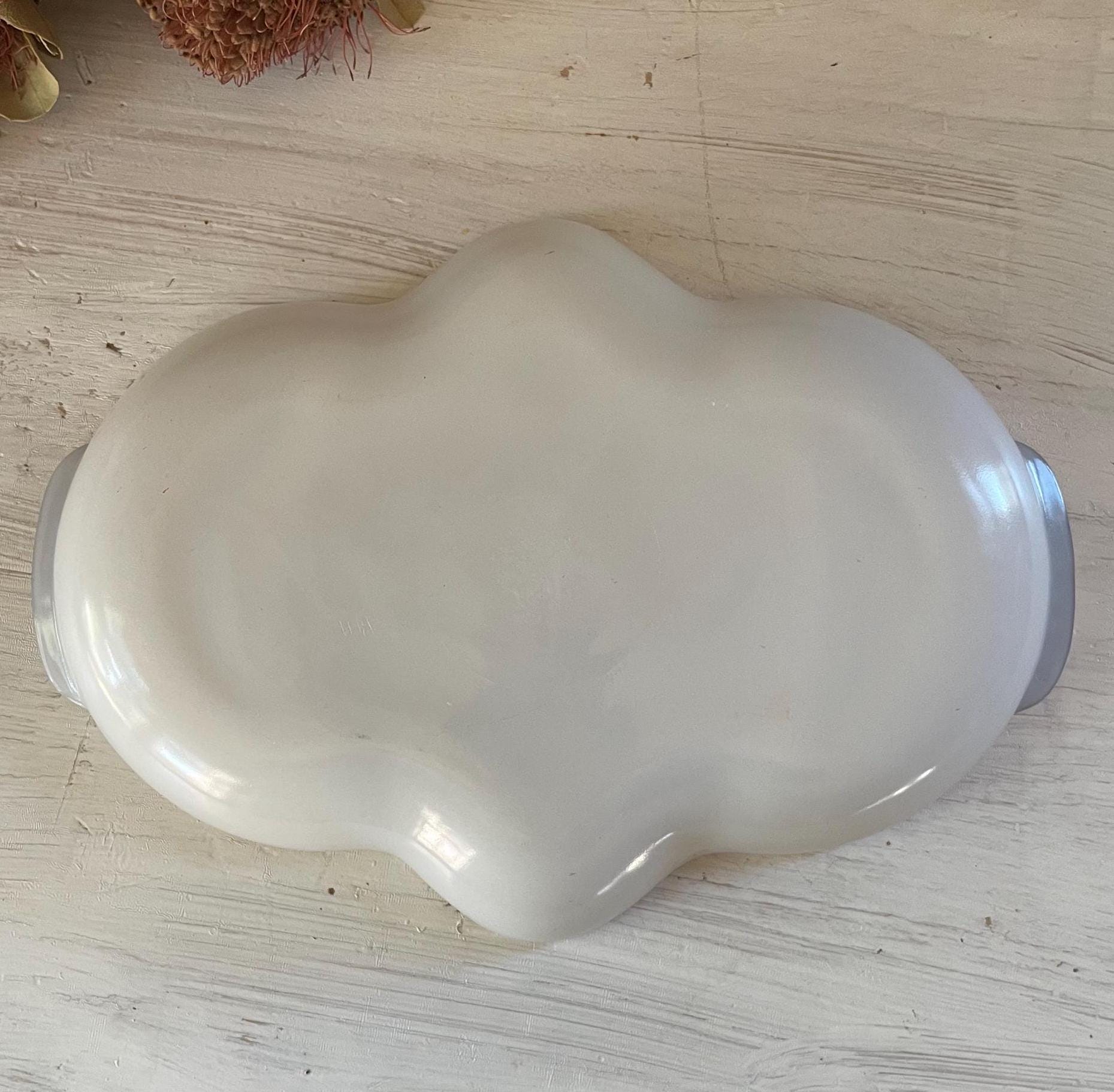 Vintage Fire King Veggie Tray: Clover-Shaped Gold Trim Relish Dish