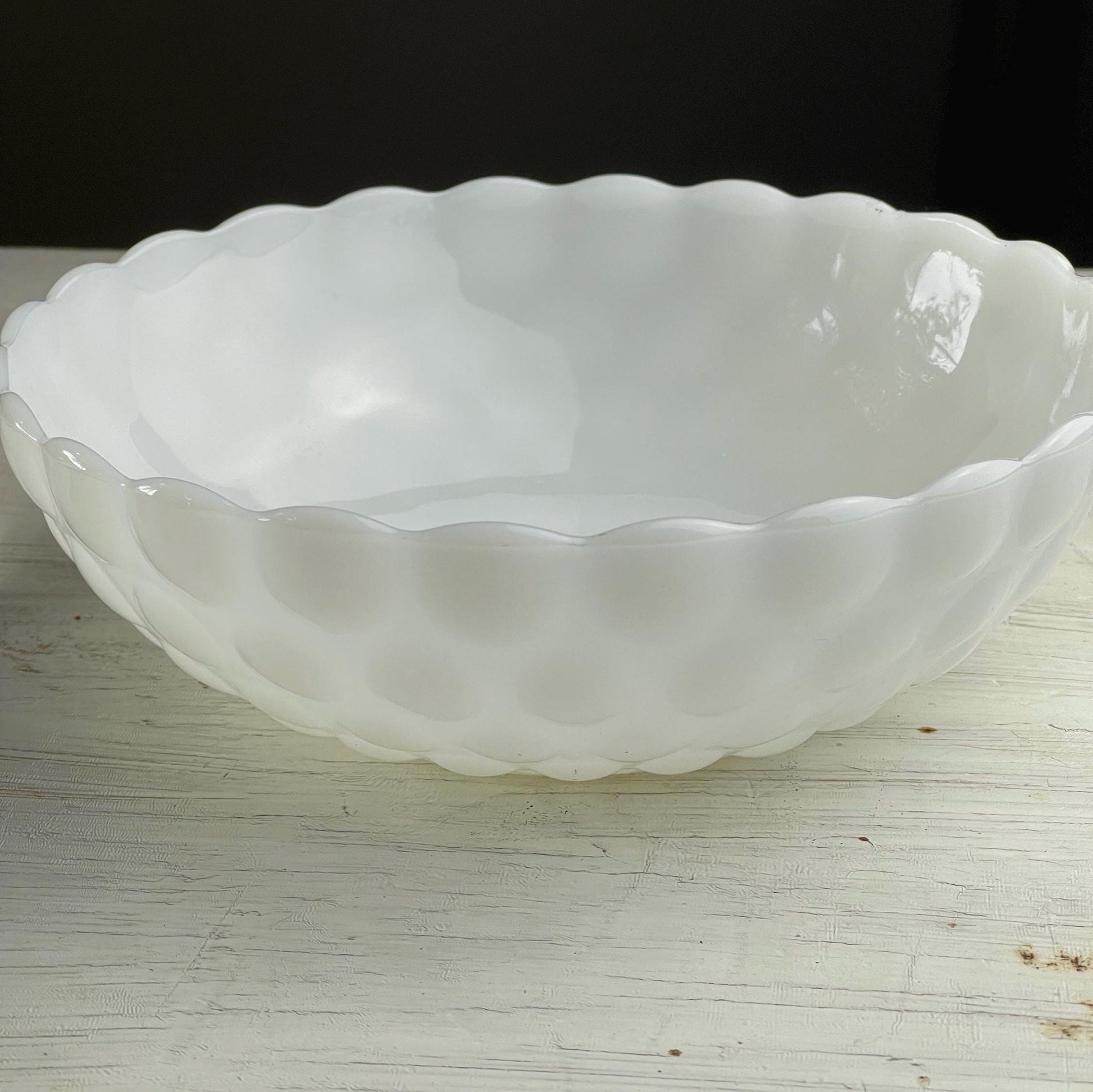 Anchor Hocking Milk Glass Bubble Bowl | Milk Glass Bubble Bowl | Vintage Milk Glass | Milk Glass Bowl | Anchor Hocking Milk Glass