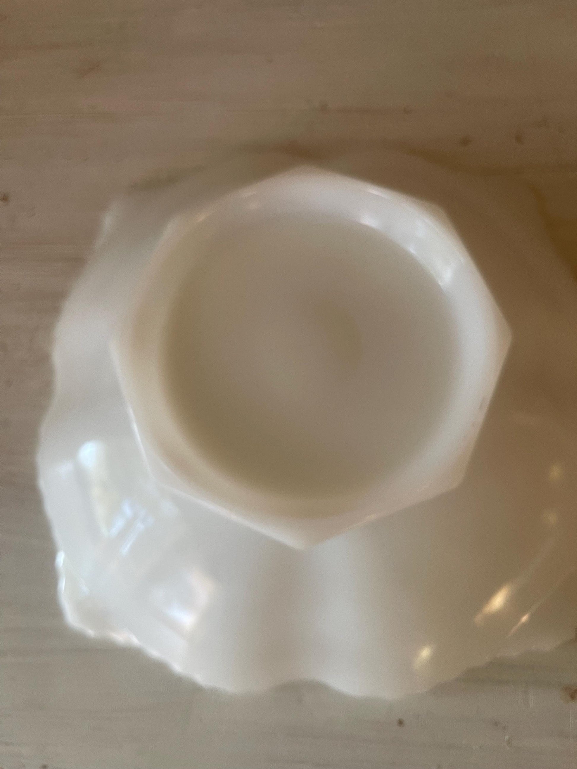 Anchor Hocking Milk Glass Square Bowl Grape Pattern | Milk Glass | Milk Glass Square Bowl | Milk Glass Grape Pattern