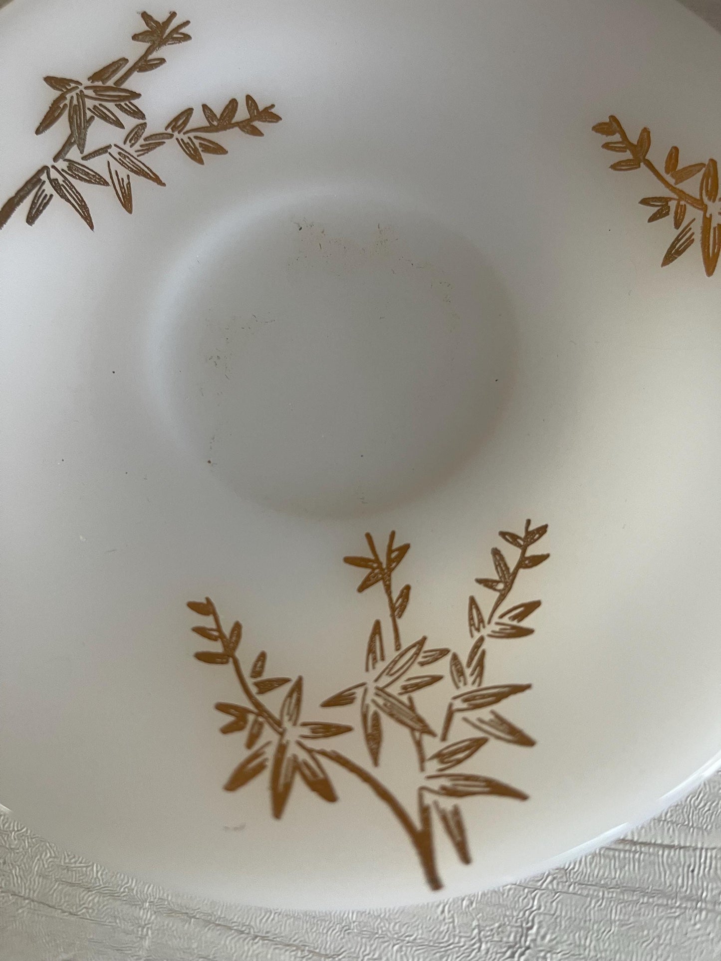 Vintage Federal Glass Golden Glory Leaf Cup and Saucer