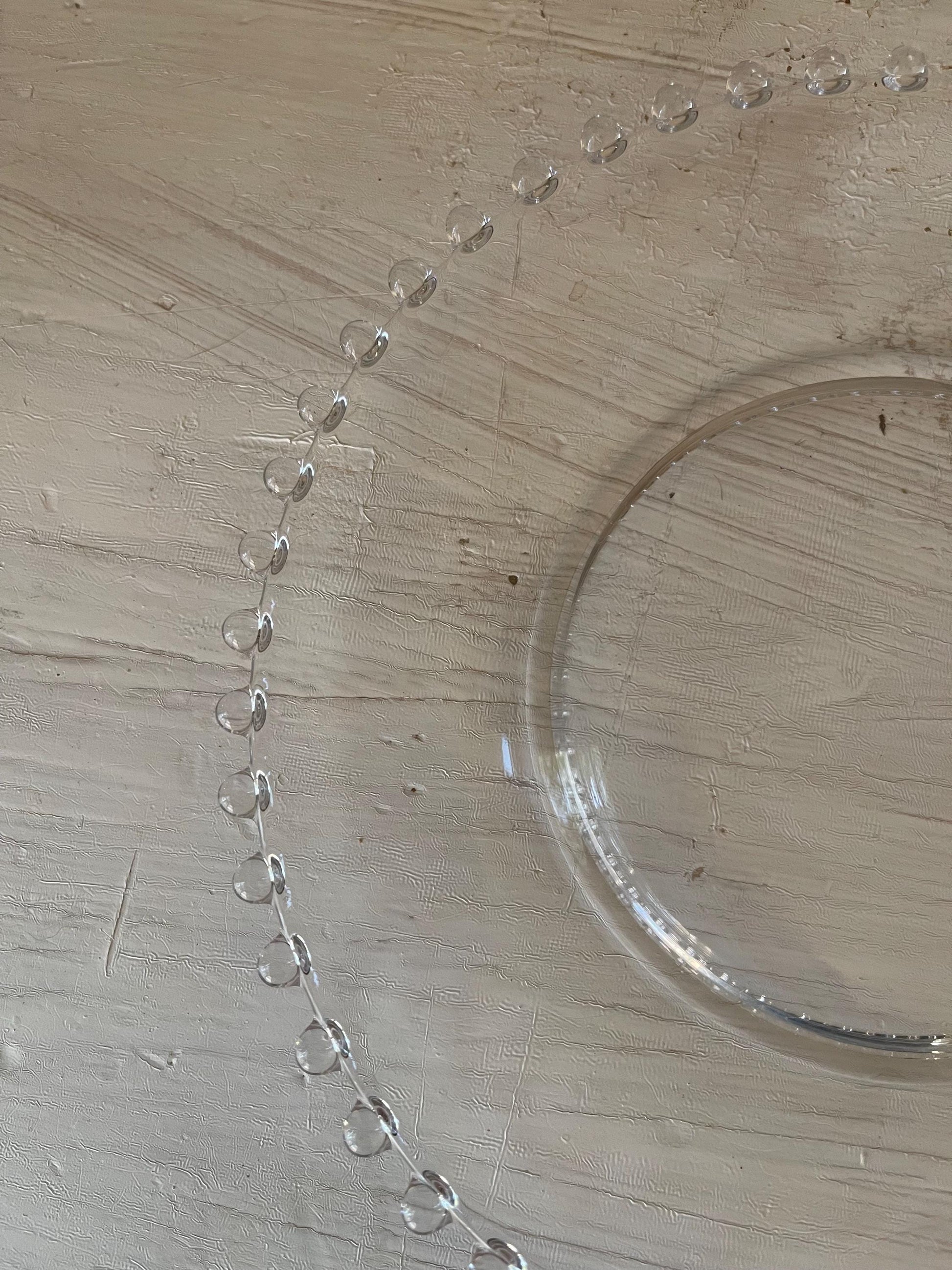 Vintage Candlewick Salad Plate: Beaded Edge Glass Plate, 8 inch