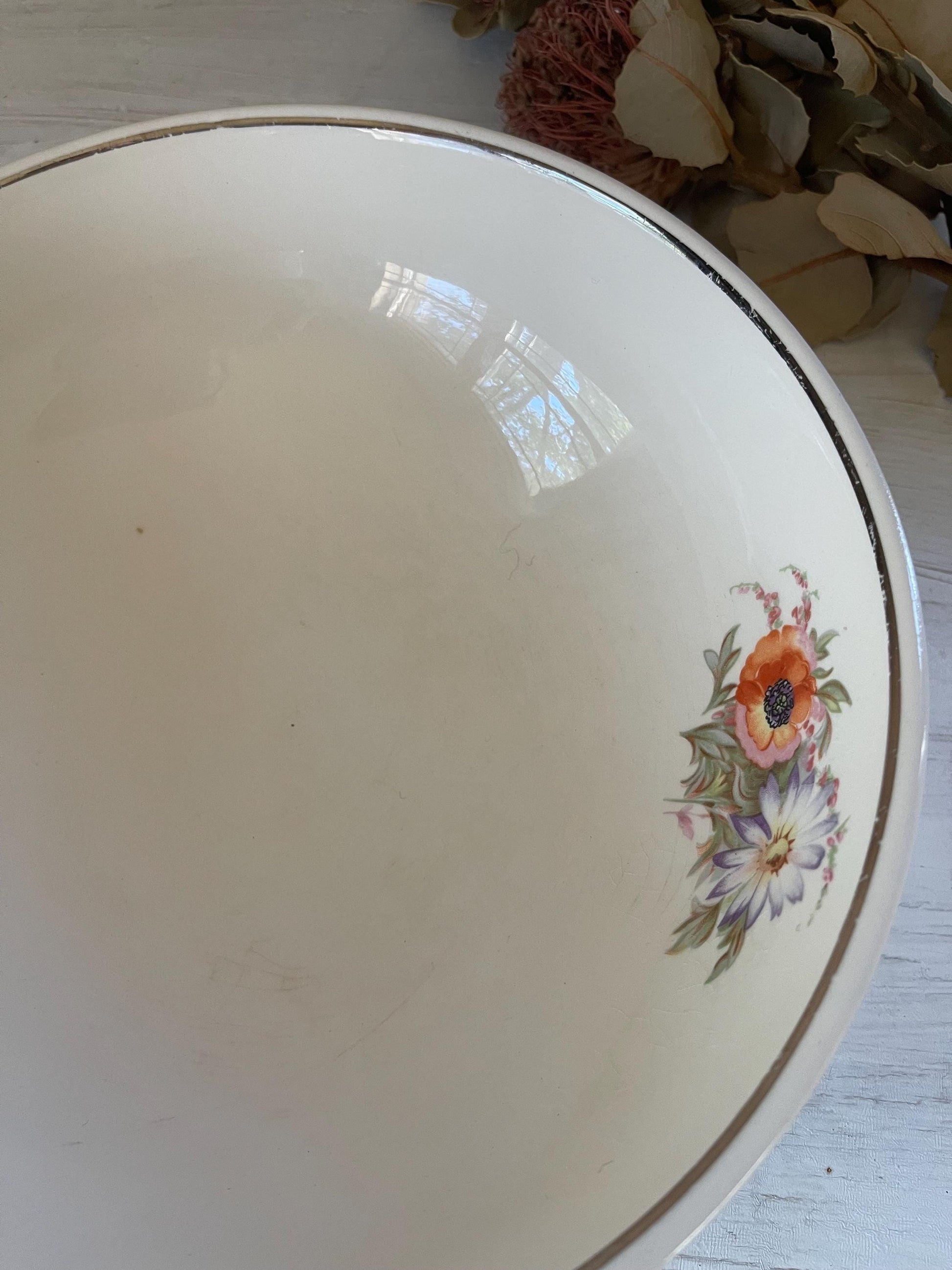 Universal Potteries Serving Bowl | Vintage Serving Bowl | Vintage Fall Serving Bowl | Floral Serving Bowl | Universal Pottery Ovenware