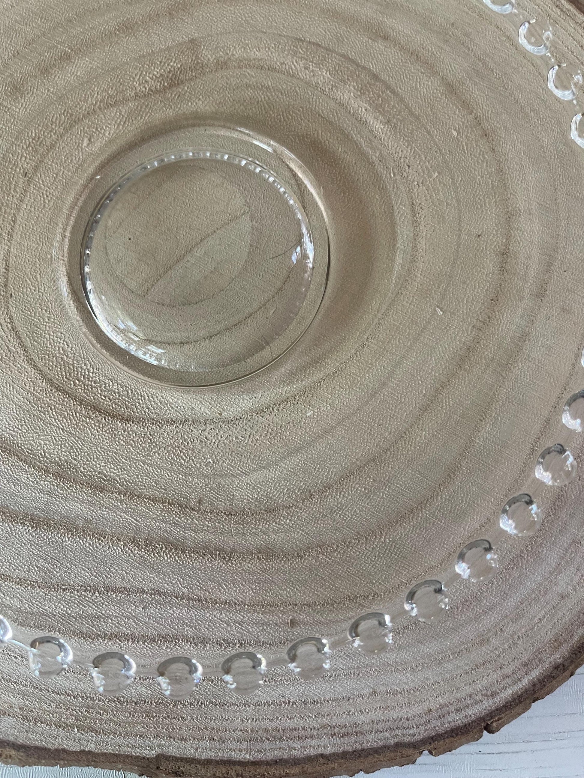 Vintage Candlewick Salad Plate Vintage Glass Plate Hobnail Beaded Edge Glass Plate Imperial Glass 7 Inch Salad Plate Housewarming Gift
