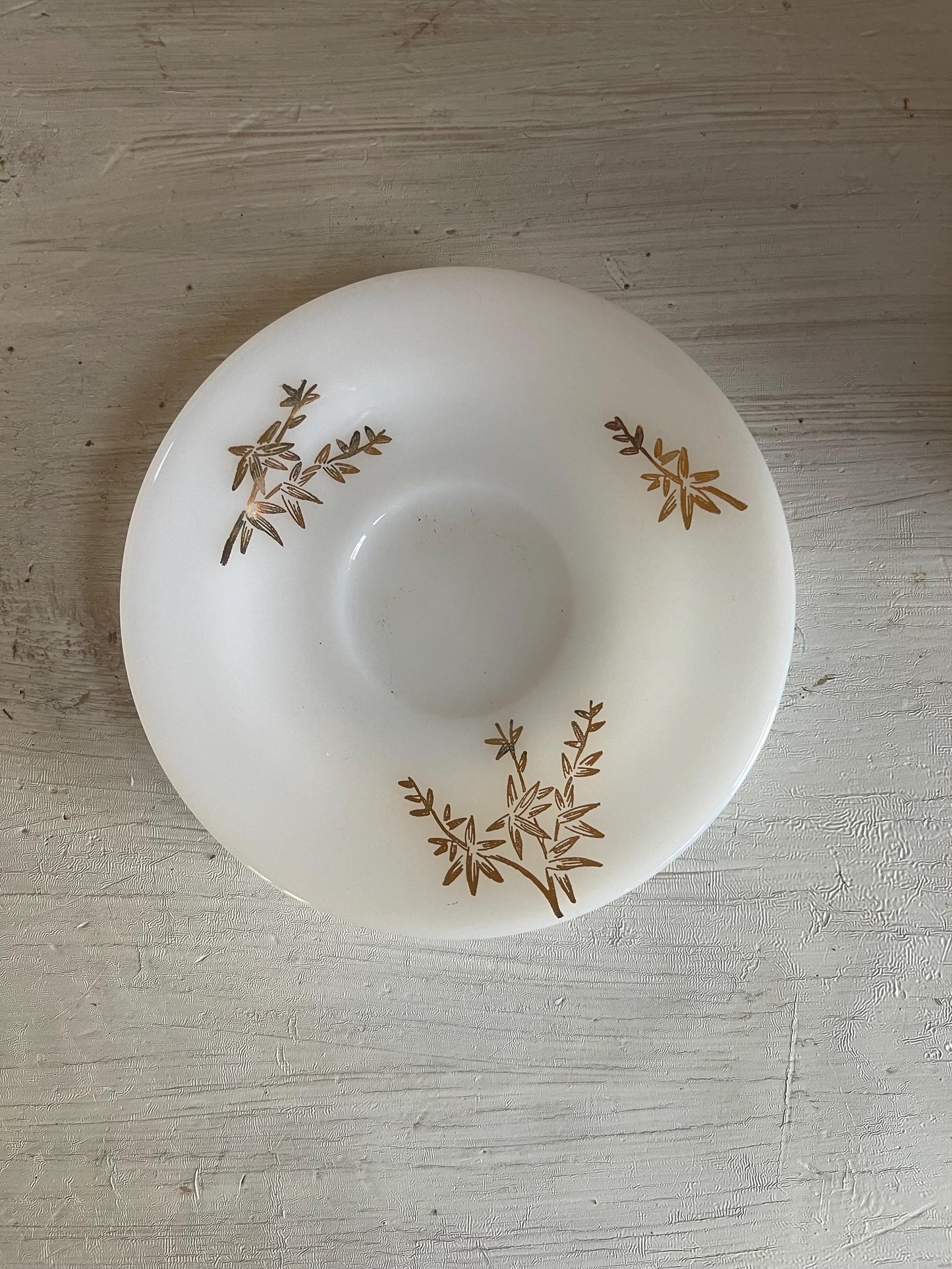 Federal Glass Golden Glory Leaf Cup and Saucer | Vintage Cups and Saucers | Golden Glory Leaf Pattern | Vintage Federal Glass