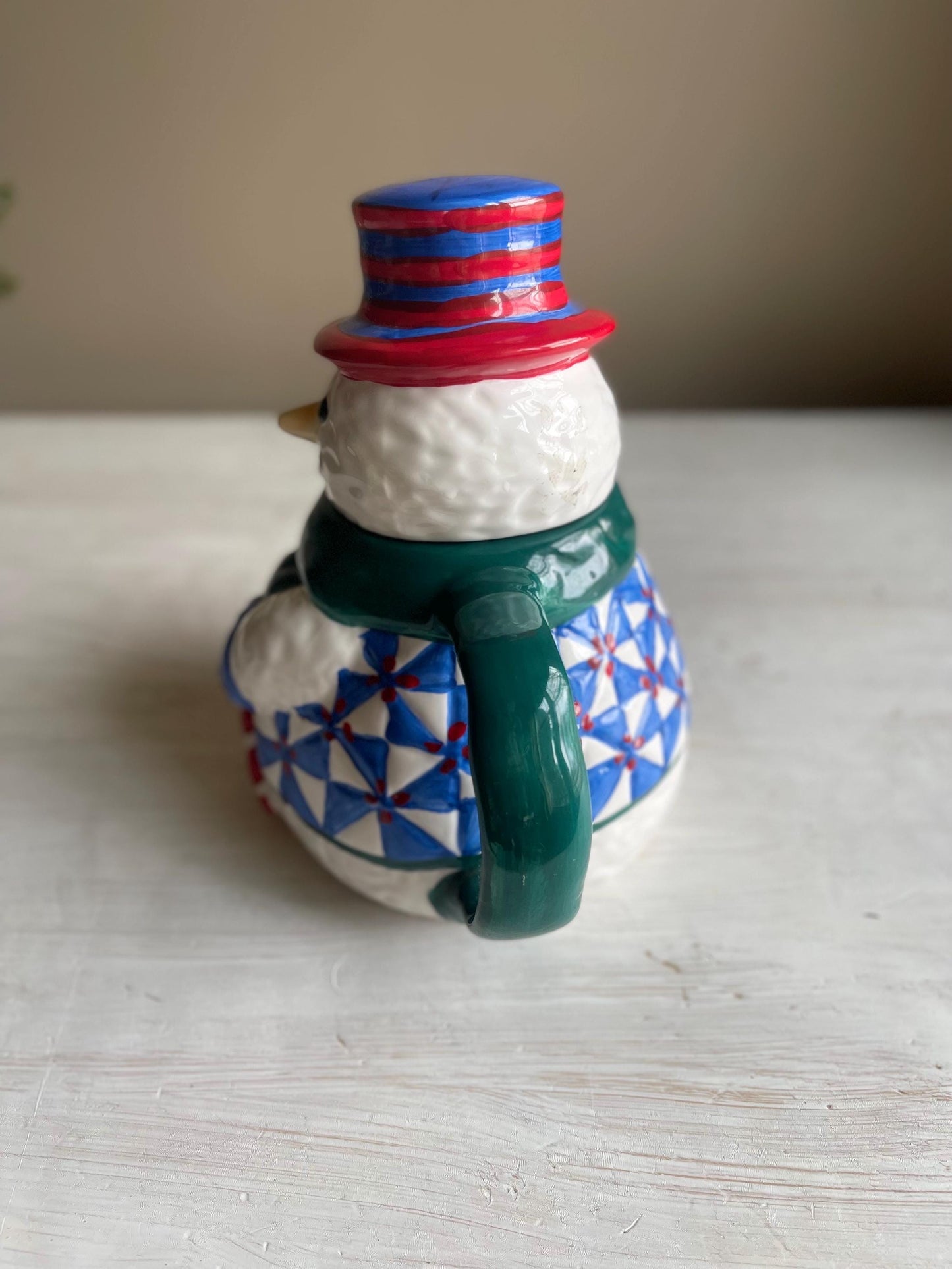Vintage Snowman Teapot | Christmas Teapot | Vintage Christmas | Snowman | Vintage Snowman | Snowman Teapot by Christmas Village