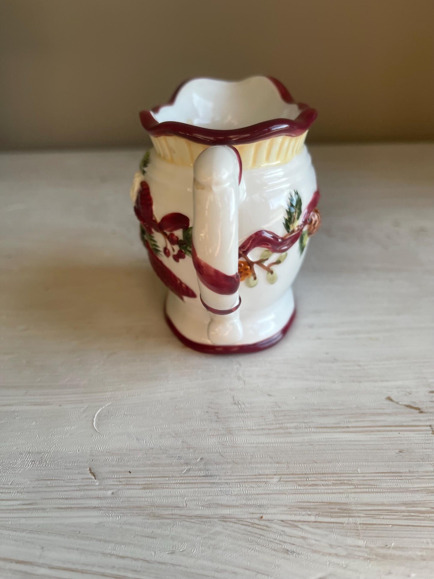 Pine Cone Wreath Cream and Sugar Set | Pine Cone Cream and Sugar Set | Vintage Christmas Cream & Sugar | Holiday Cream and Sugar