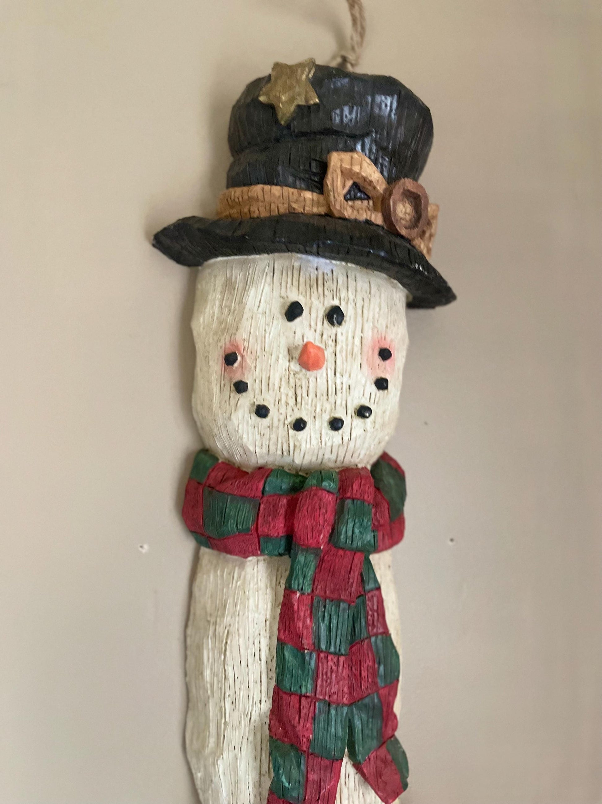Snowman Wall Hanging | Vintage Snowman | Snowman Decor | Vintage Christmas | Vintage Winter Decor