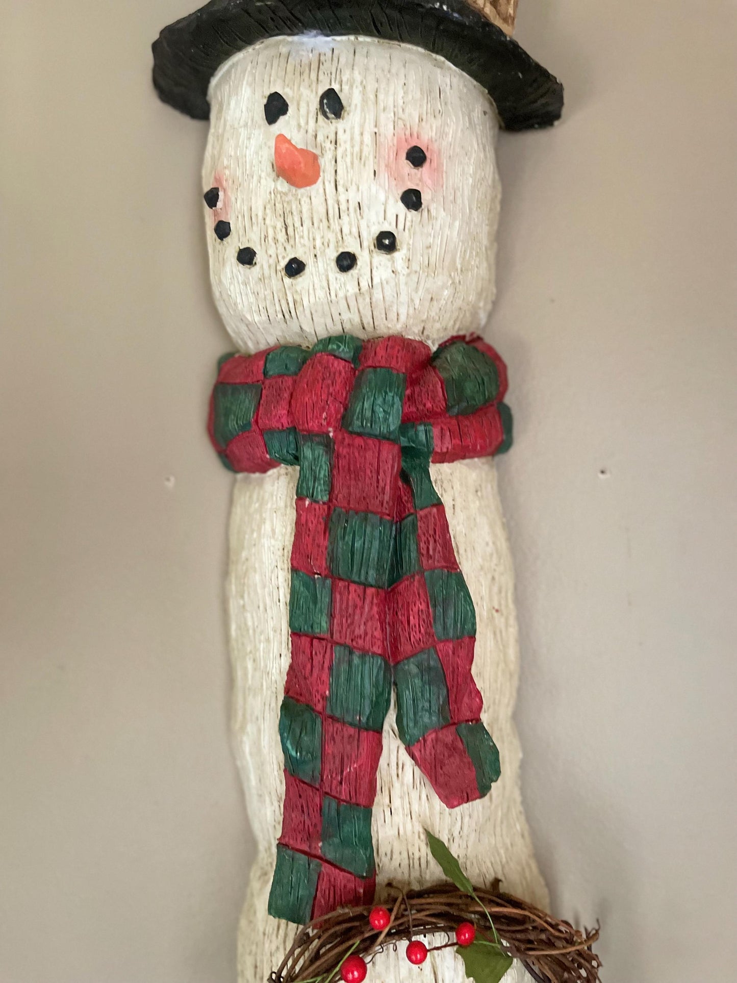 Snowman Wall Hanging | Vintage Snowman | Snowman Decor | Vintage Christmas | Vintage Winter Decor