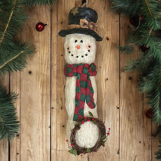 Snowman Wall Hanging | Vintage Snowman | Snowman Decor | Vintage Christmas | Vintage Winter Decor