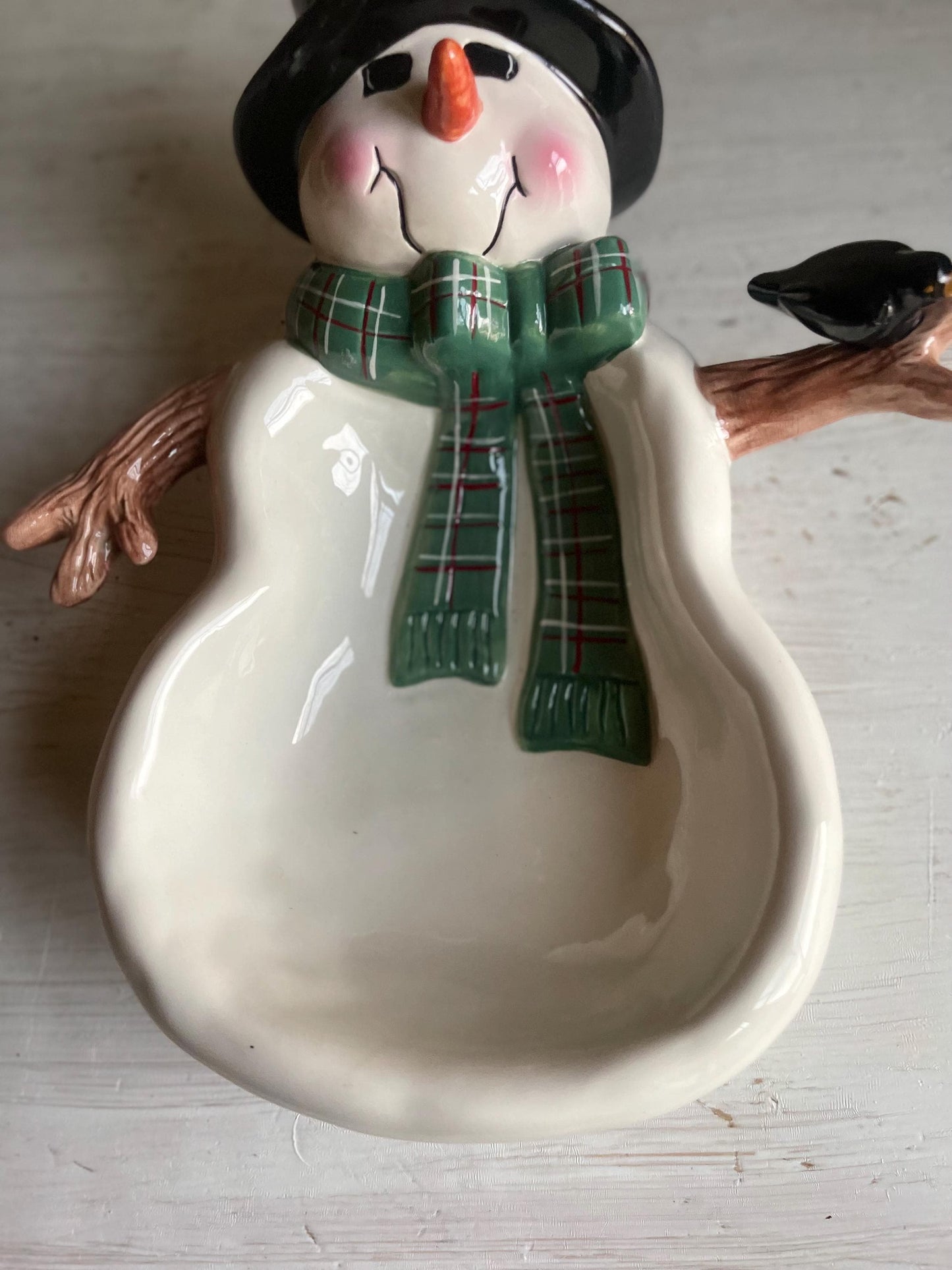 Vintage Snowman Candy Dish | Winter Serving Dish | Snowman Serving Dish | Sakura Snowman Dish | Vintage Christmas