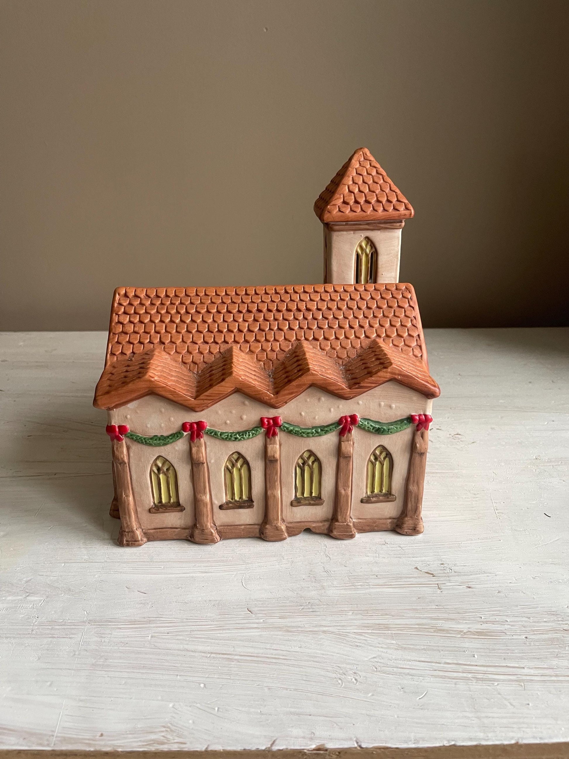 Dickens of London Church | Vintage Christmas Village | Christmas Village House | Christmas Village Chapel