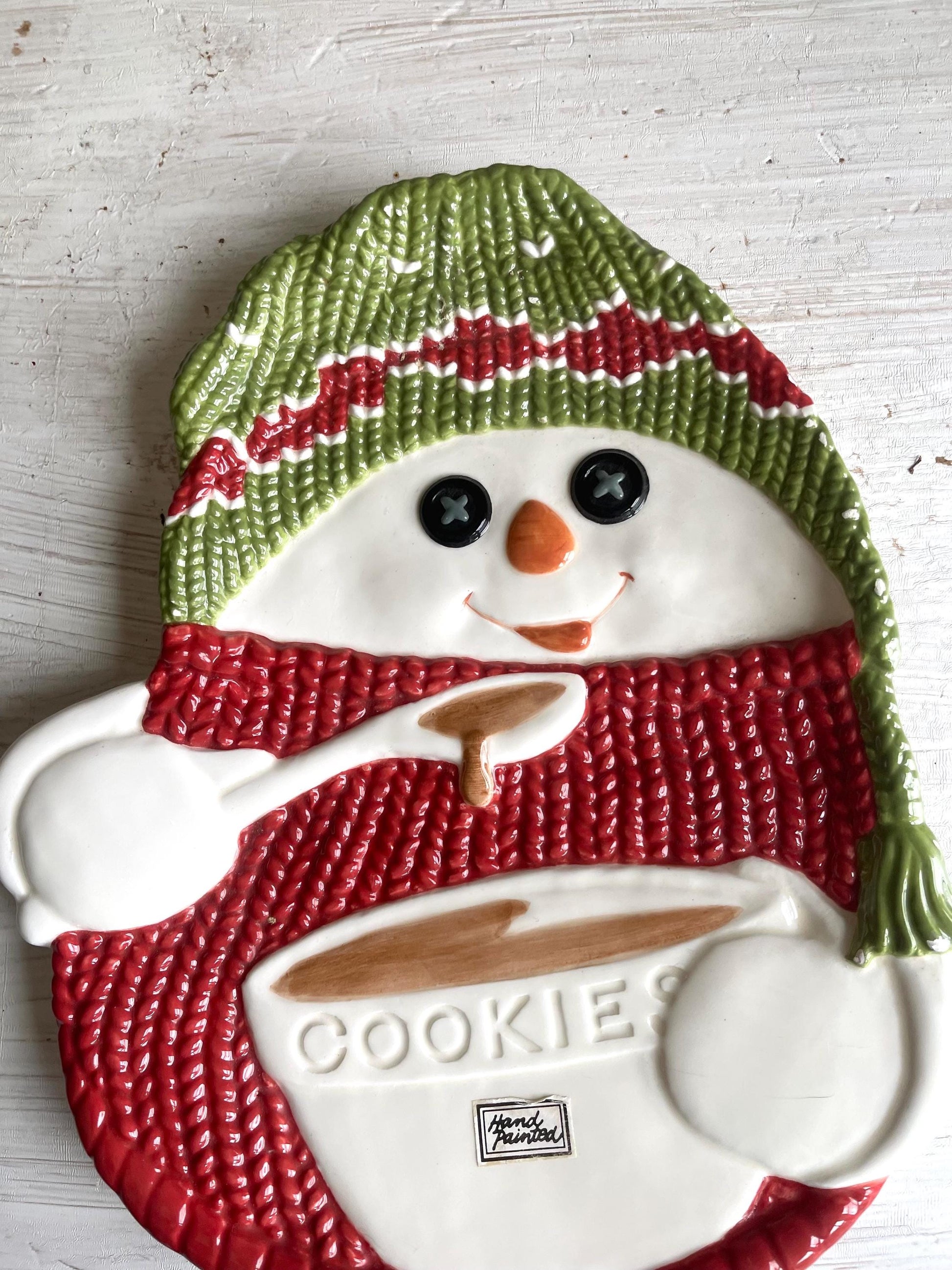 Vintage Department 56 Snowman Christmas Platter | Snowman Cookie Plate | Vintage Christmas | Department 56 | Snowman Cookie Tray
