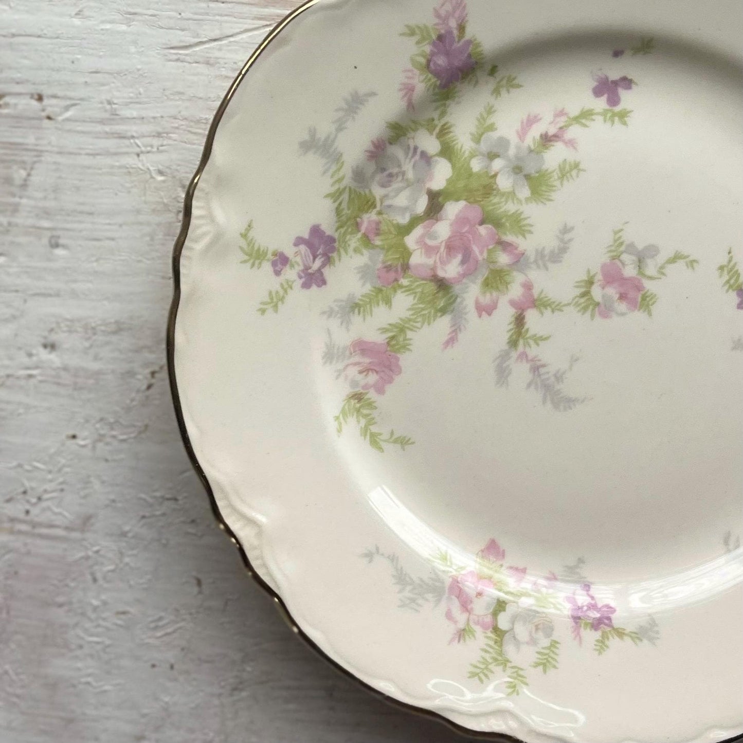 Homer Laughlin China Jean Pattern Plates | Laughlin Jean Dinner Plates | Vintage Floral Plates | Homer Laughlin Jean Salad Plates