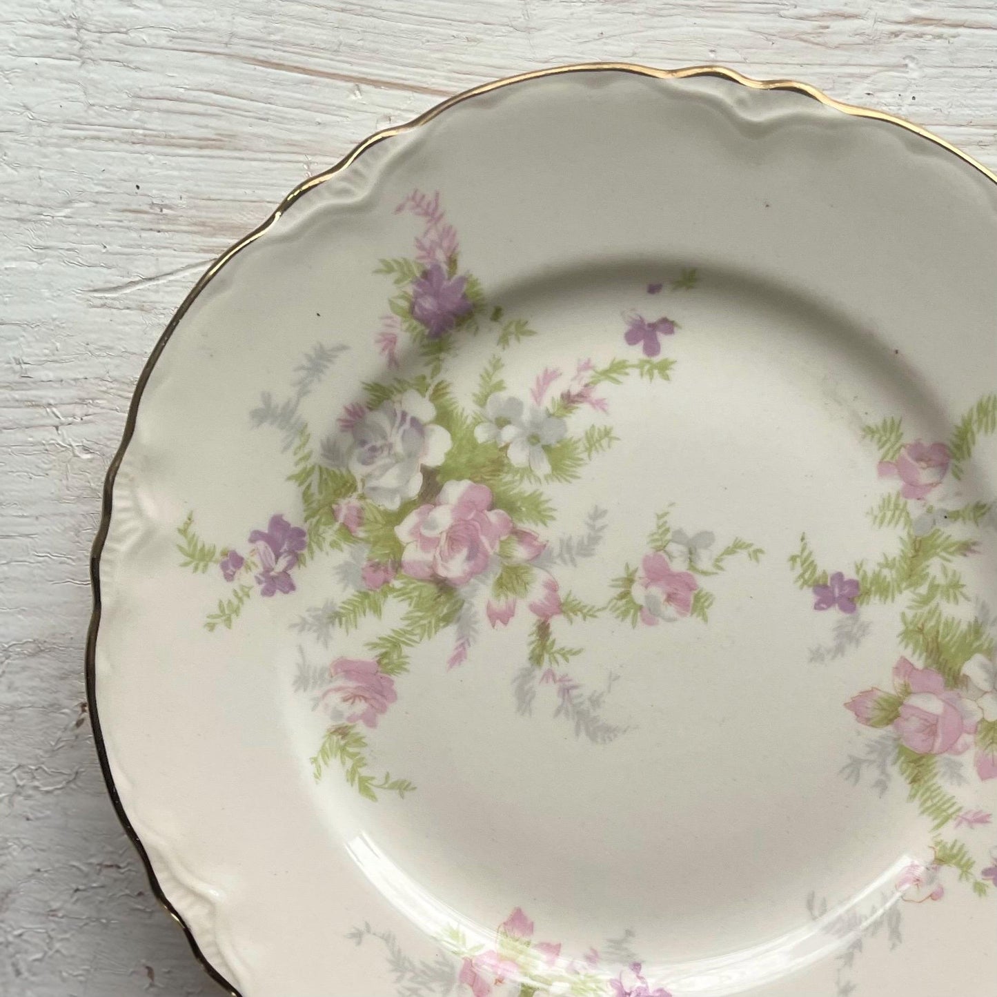 Homer Laughlin China Jean Pattern Plates | Laughlin Jean Dinner Plates | Vintage Floral Plates | Homer Laughlin Jean Salad Plates