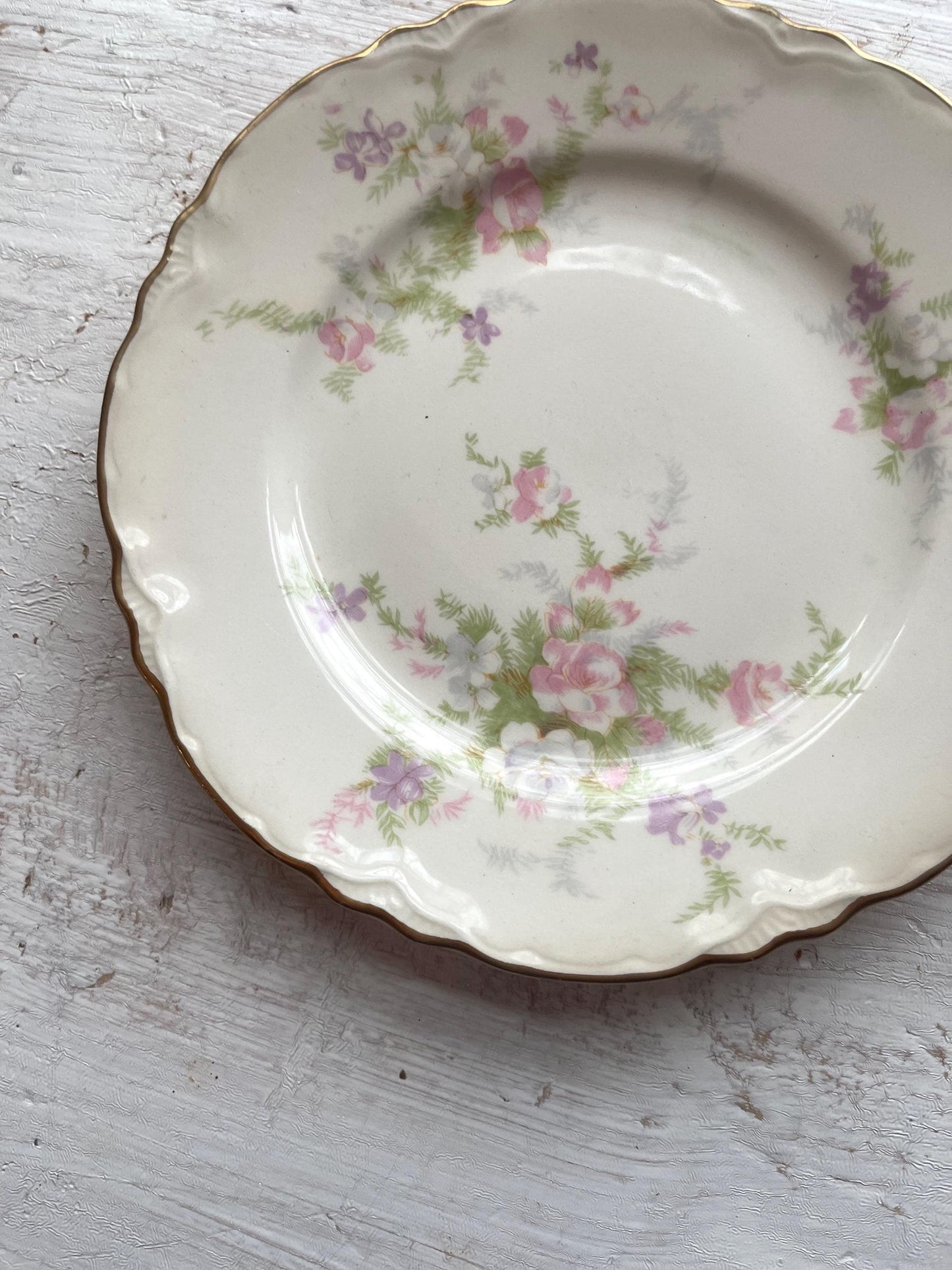 Set of 2 Homer Laughlin China Jean Pattern Bread and Butter Plates | Vintage Spring Dishes | Vintage China | Laughlin Jean Bread Plates