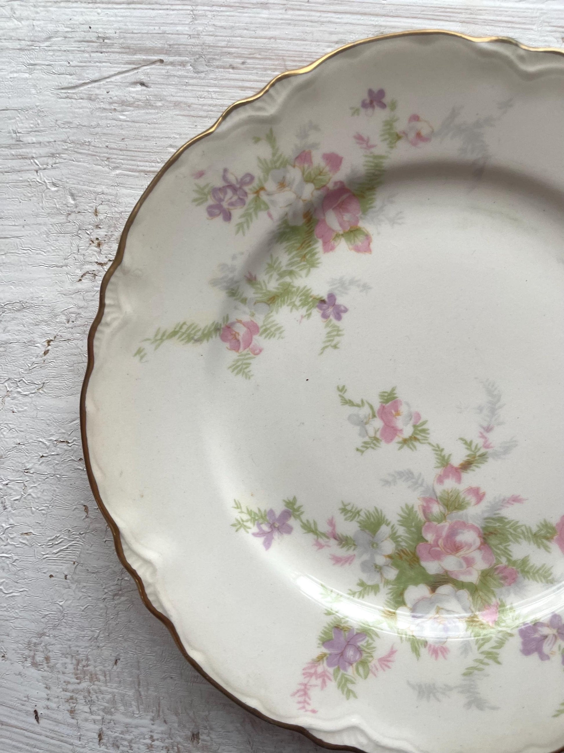 Set of 2 Homer Laughlin China Jean Pattern Bread and Butter Plates | Vintage Spring Dishes | Vintage China | Laughlin Jean Bread Plates
