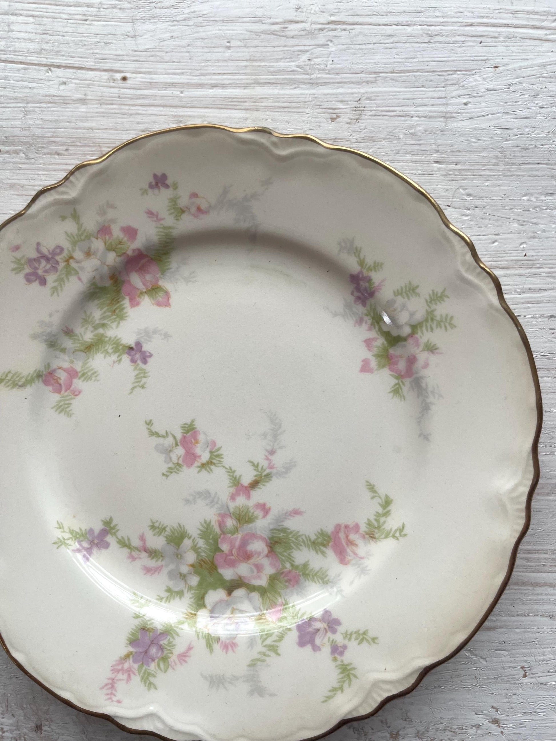 Set of 2 Homer Laughlin China Jean Pattern Bread and Butter Plates | Vintage Spring Dishes | Vintage China | Laughlin Jean Bread Plates