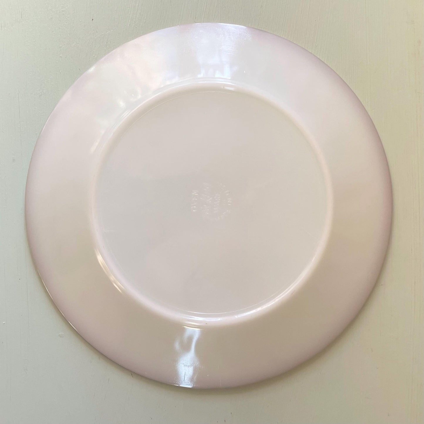 Fire King Milk Glass Golden Anniversary Plate | Vintage Fire King Milk Glass Swirl | Vintage Anchor Hocking Gold Rim Milk Glass Plate