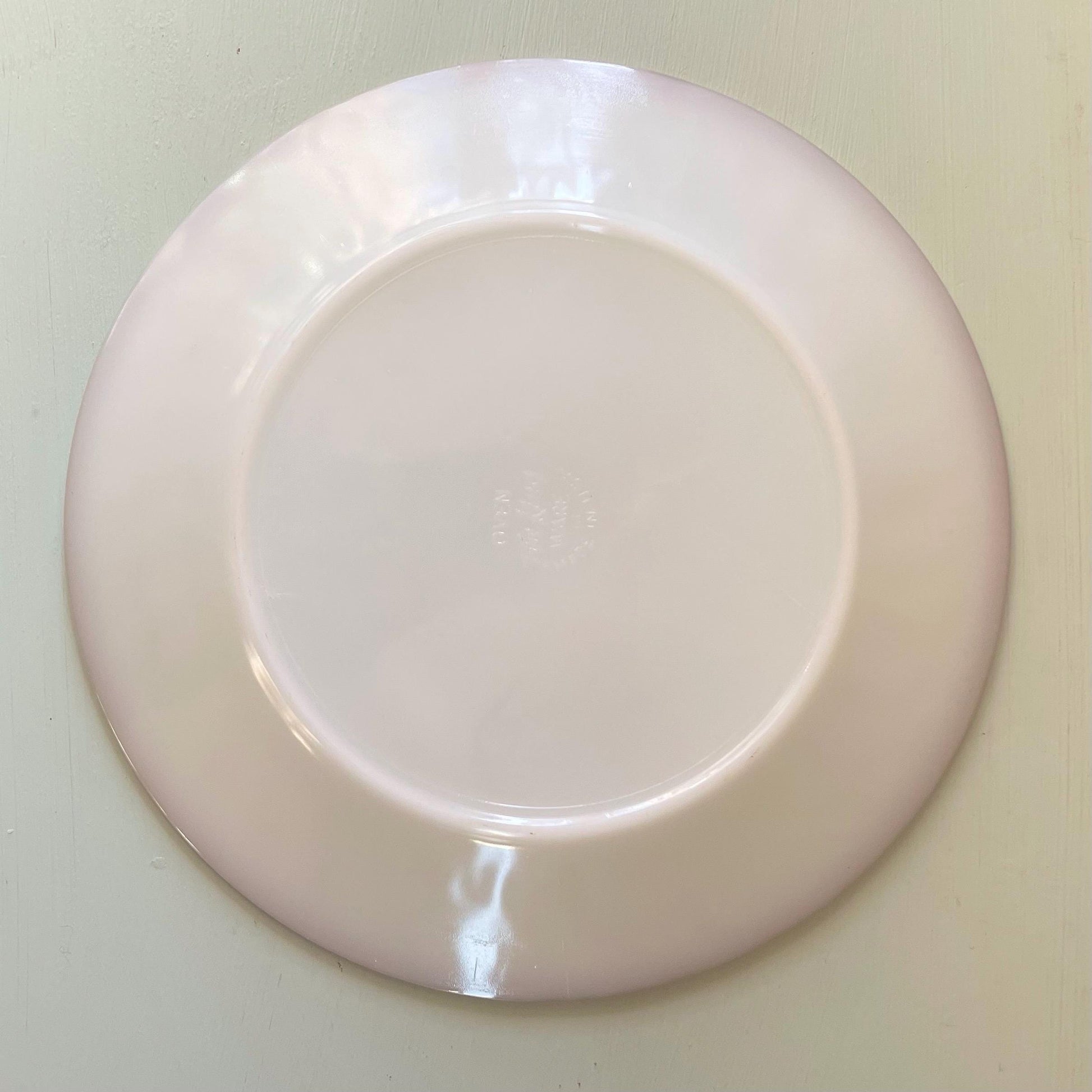 Fire King Milk Glass Golden Anniversary Plate | Vintage Fire King Milk Glass Swirl | Vintage Anchor Hocking Gold Rim Milk Glass Plate