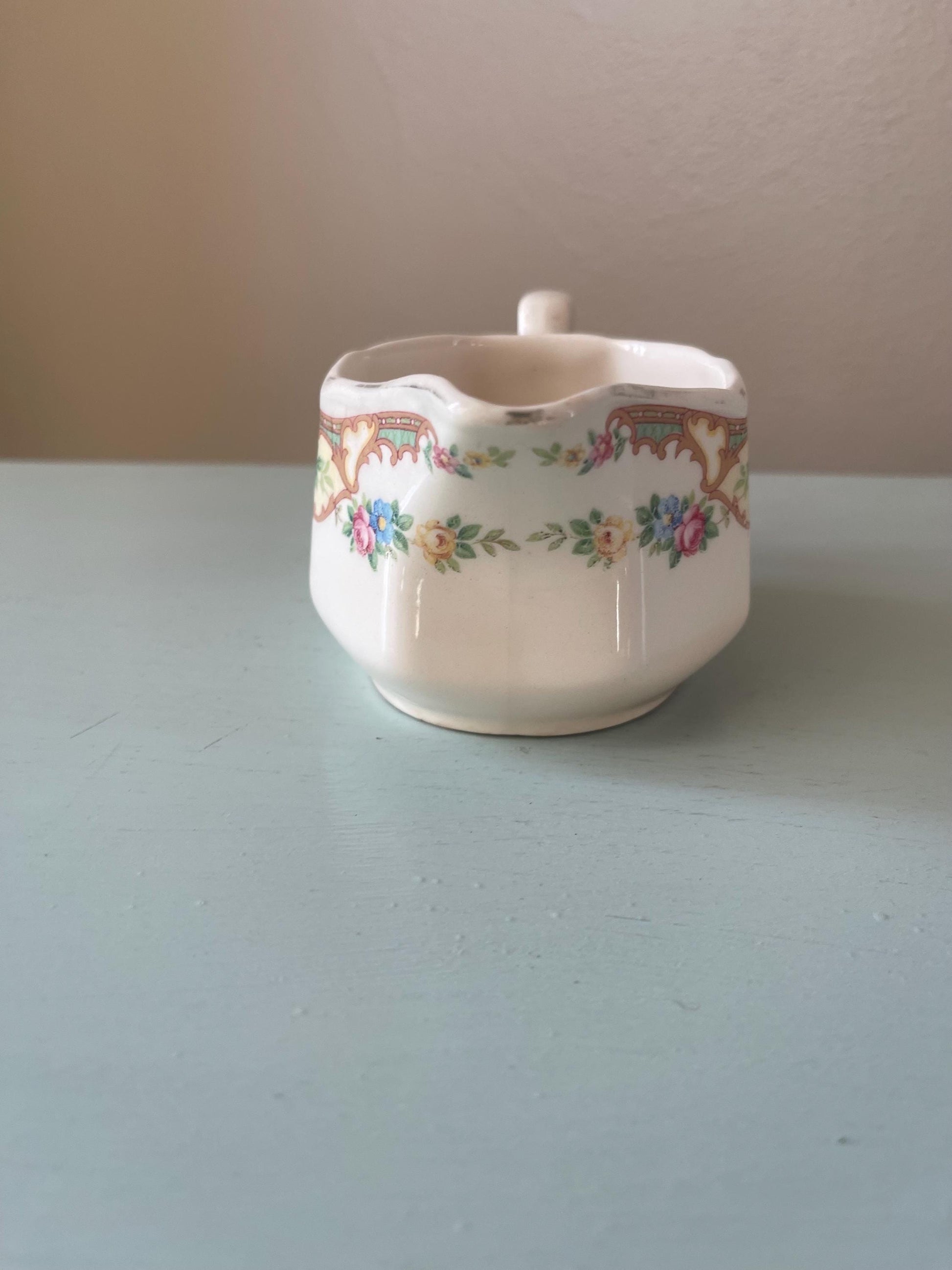 Vintage Mount Clemens Mildred Creamer | 1930s Vintage Dishes | Vintage Coffee Creamer | 1930s Vintage China | Mount Clemens Mildred China