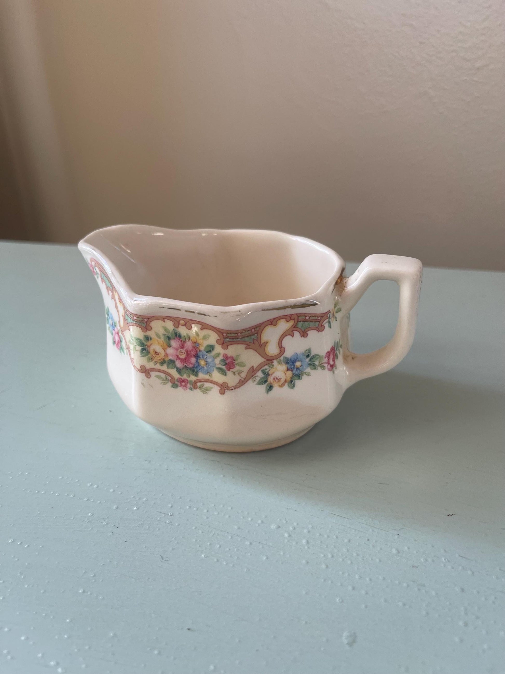 Vintage Mount Clemens Mildred Creamer | 1930s Vintage Dishes | Vintage Coffee Creamer | 1930s Vintage China | Mount Clemens Mildred China