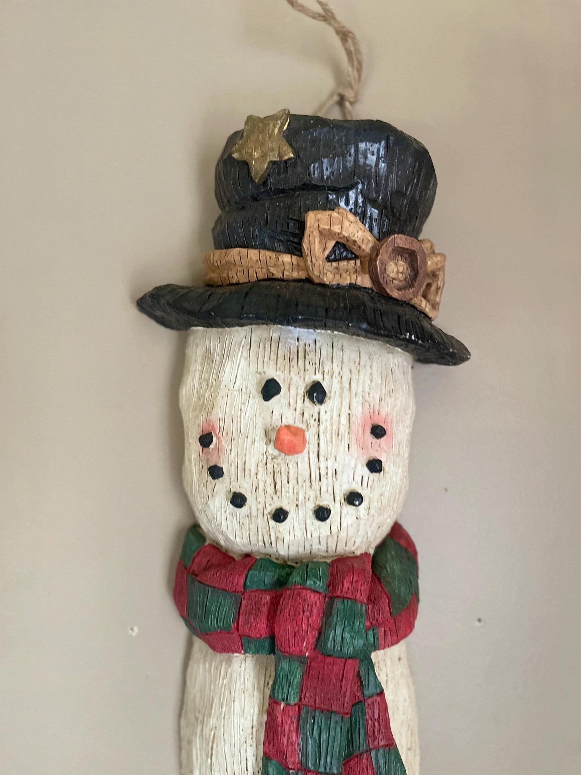 Snowman Wall Hanging | Vintage Snowman | Snowman Decor | Vintage Christmas | Vintage Winter Decor