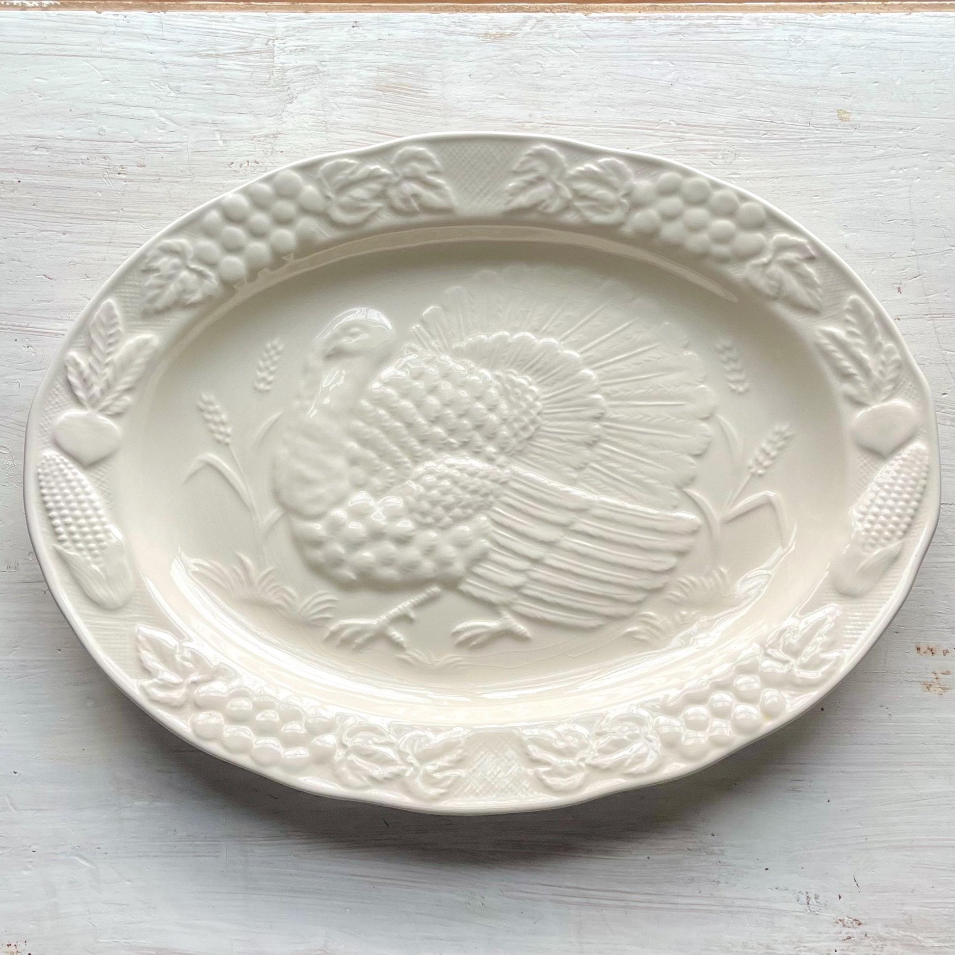 King Tom Turkey Platter - Vintage Thanksgiving Platter - Thanksgiving Serving Plate - Thanksgiving Tabletop Decor - Fall Decor